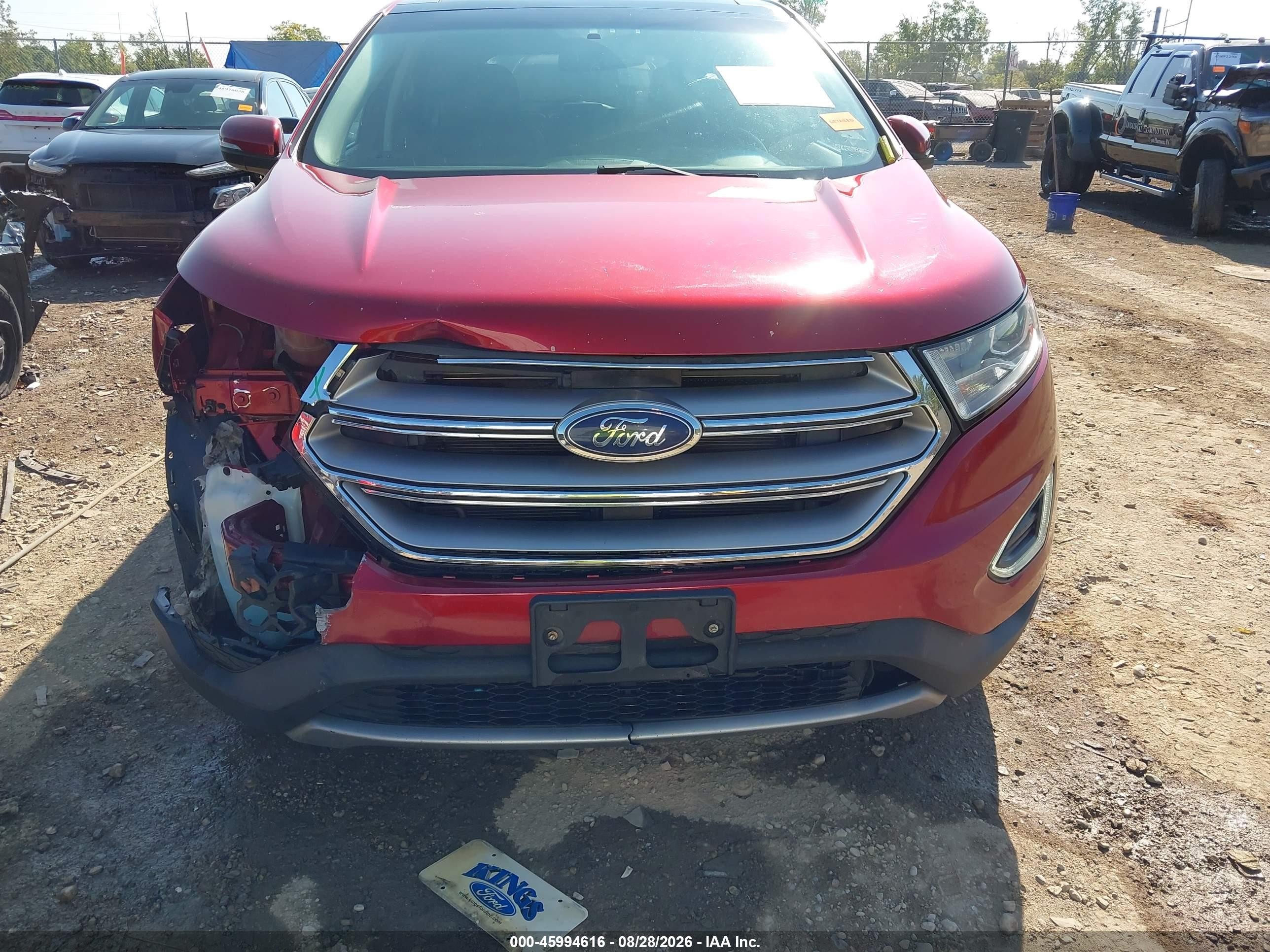 2017 Ford Edge Titanium Red vin: 2FMPK4K98HBC67792