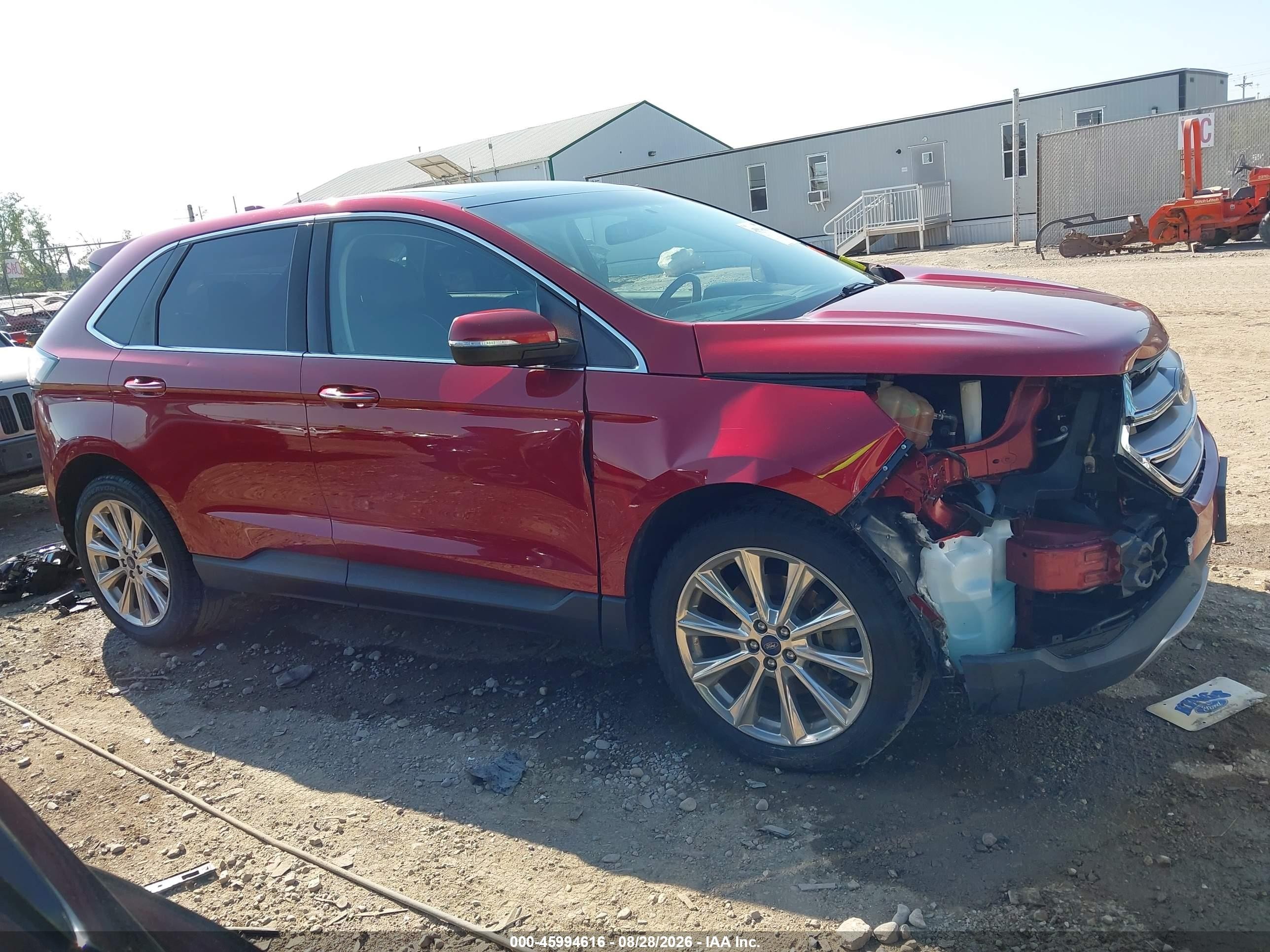 2017 Ford Edge Titanium Red vin: 2FMPK4K98HBC67792