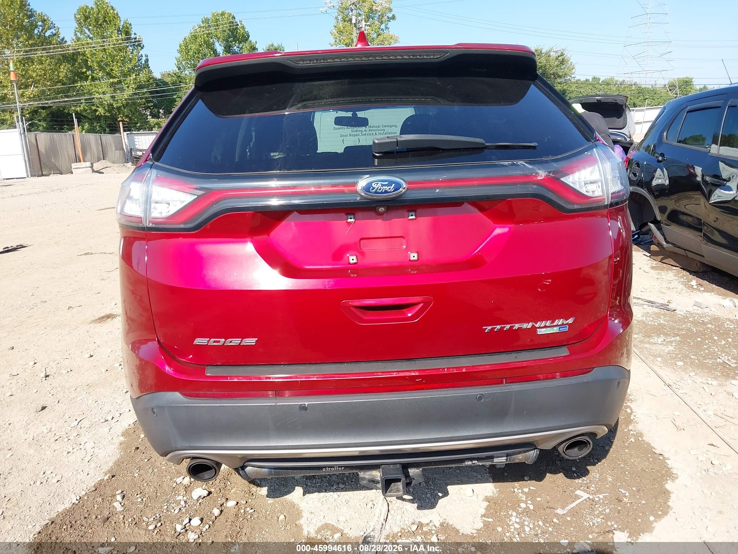 2017 Ford Edge Titanium Red vin: 2FMPK4K98HBC67792