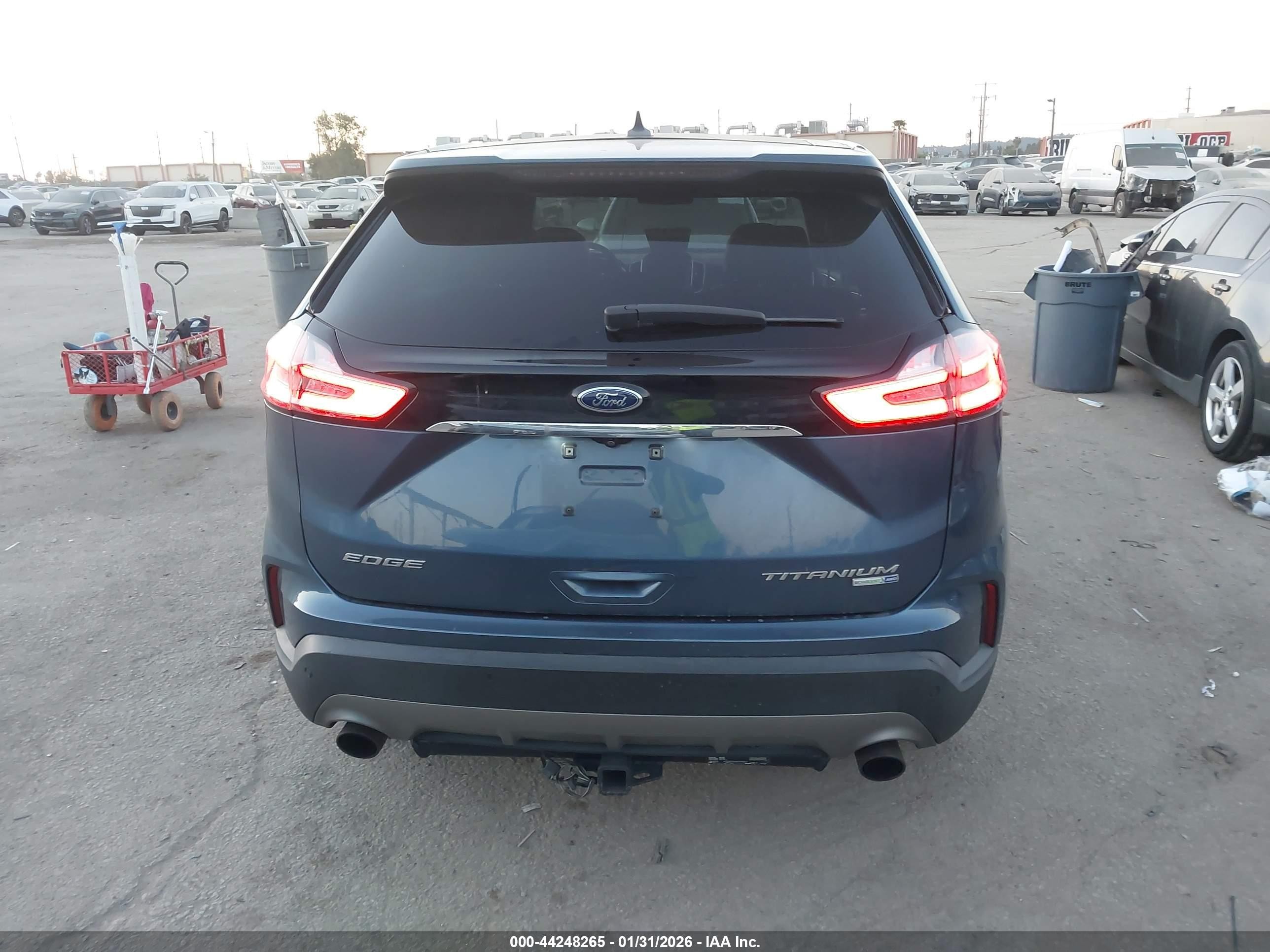 2019 Ford Edge Titanium Синий vin: 2FMPK4K98KBB66288