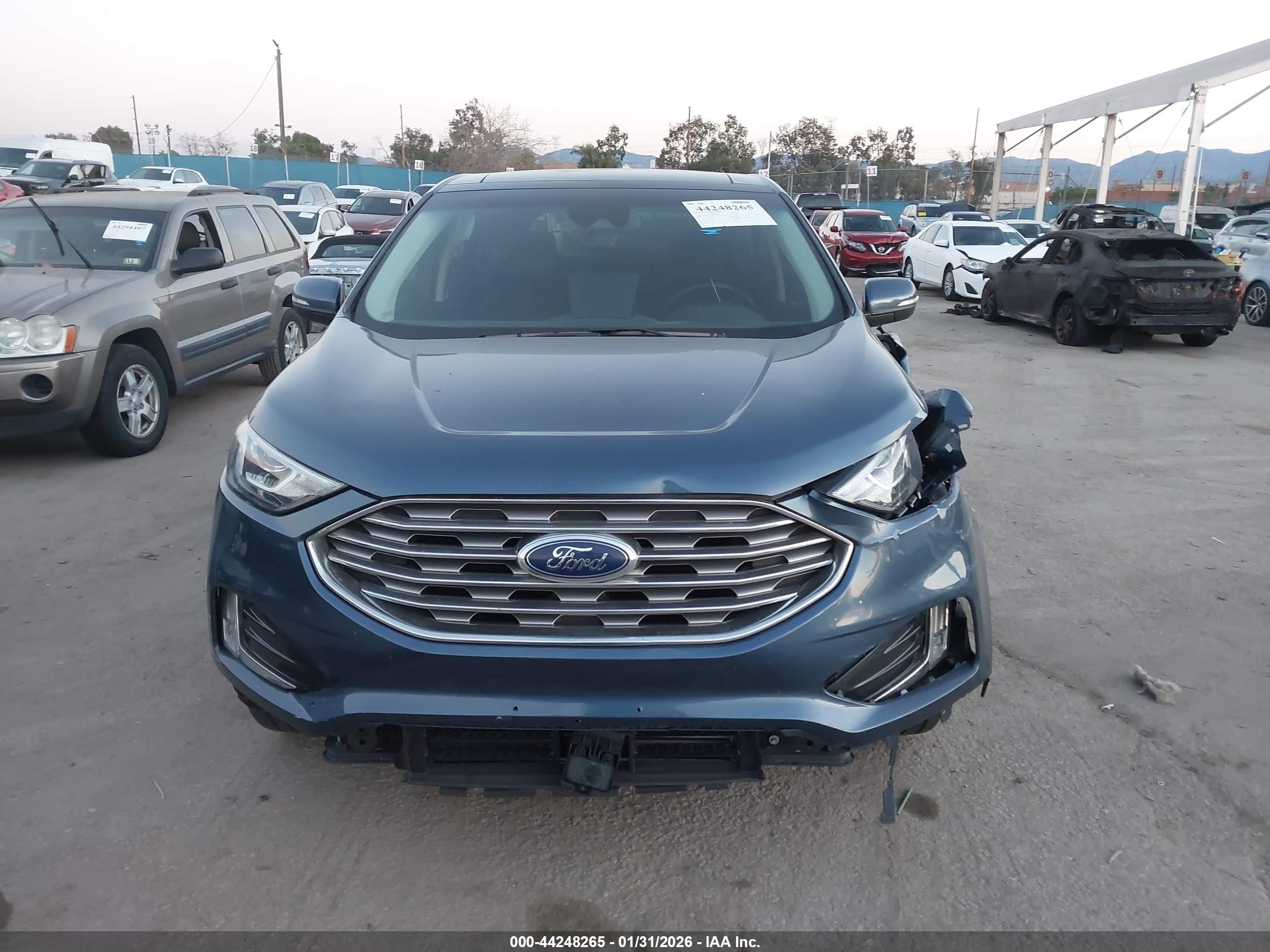 2019 Ford Edge Titanium Синий vin: 2FMPK4K98KBB66288