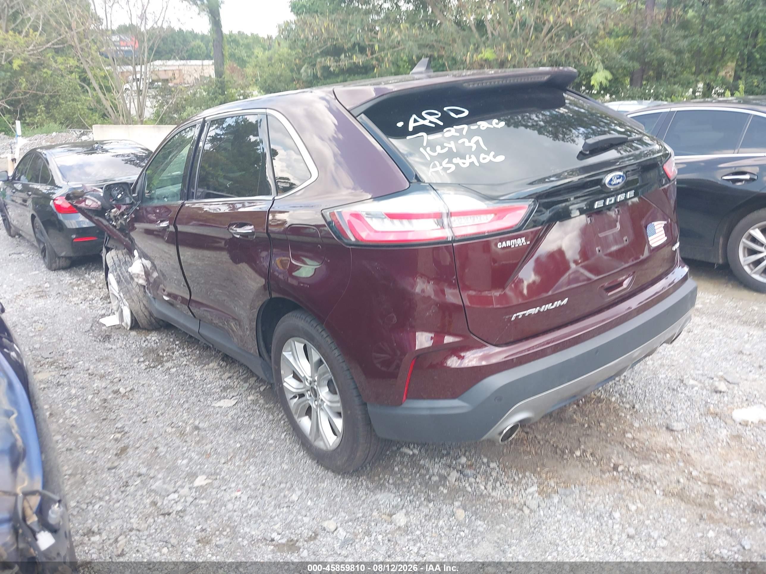 2023 Ford Edge Titanium Красный vin: 2FMPK4K98PBA58406