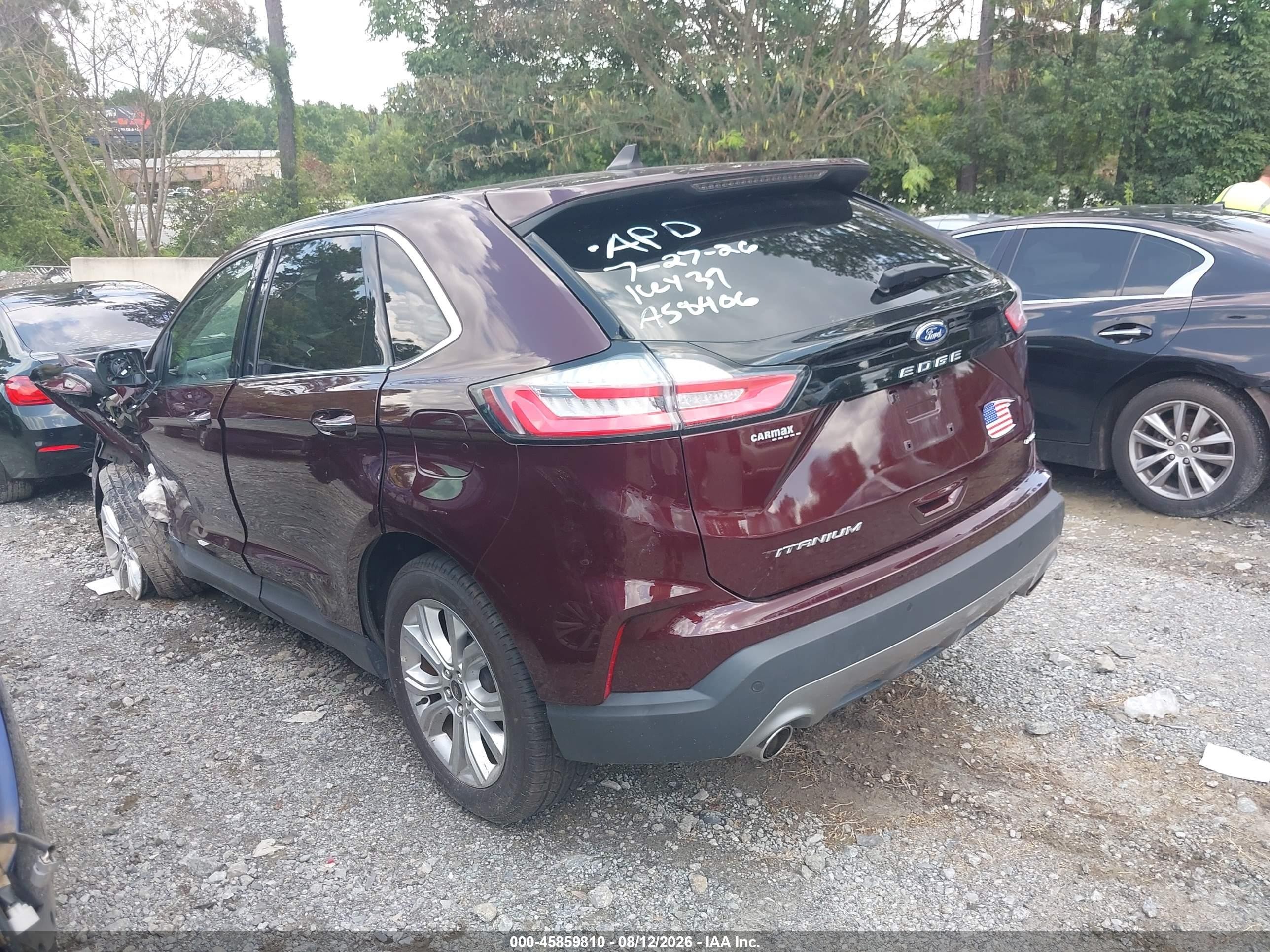 2023 Ford Edge Titanium Красный vin: 2FMPK4K98PBA58406