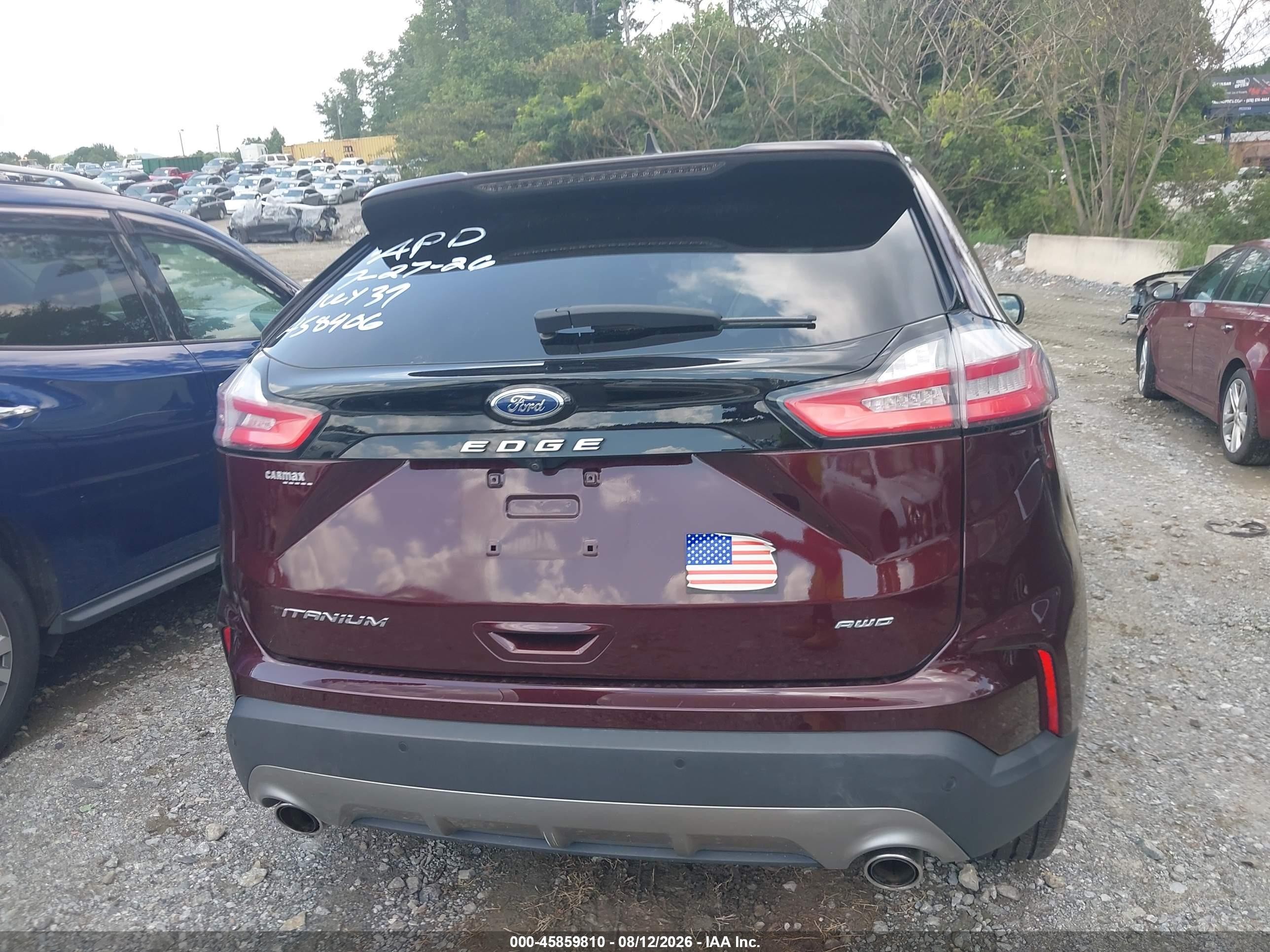 2023 Ford Edge Titanium Красный vin: 2FMPK4K98PBA58406