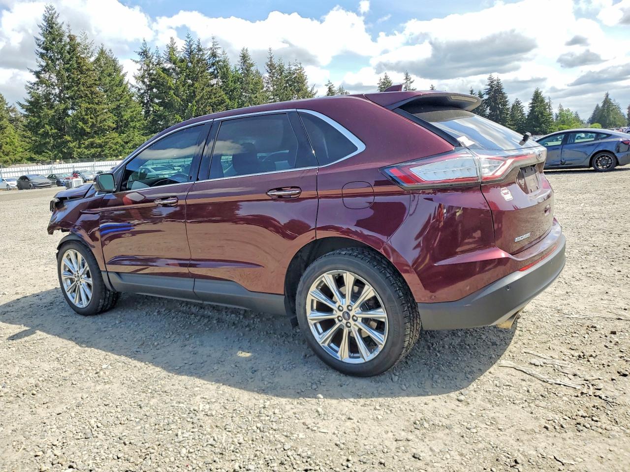 2017 Ford Edge Titanium Темно-бордовый vin: 2FMPK4K99HBB46818