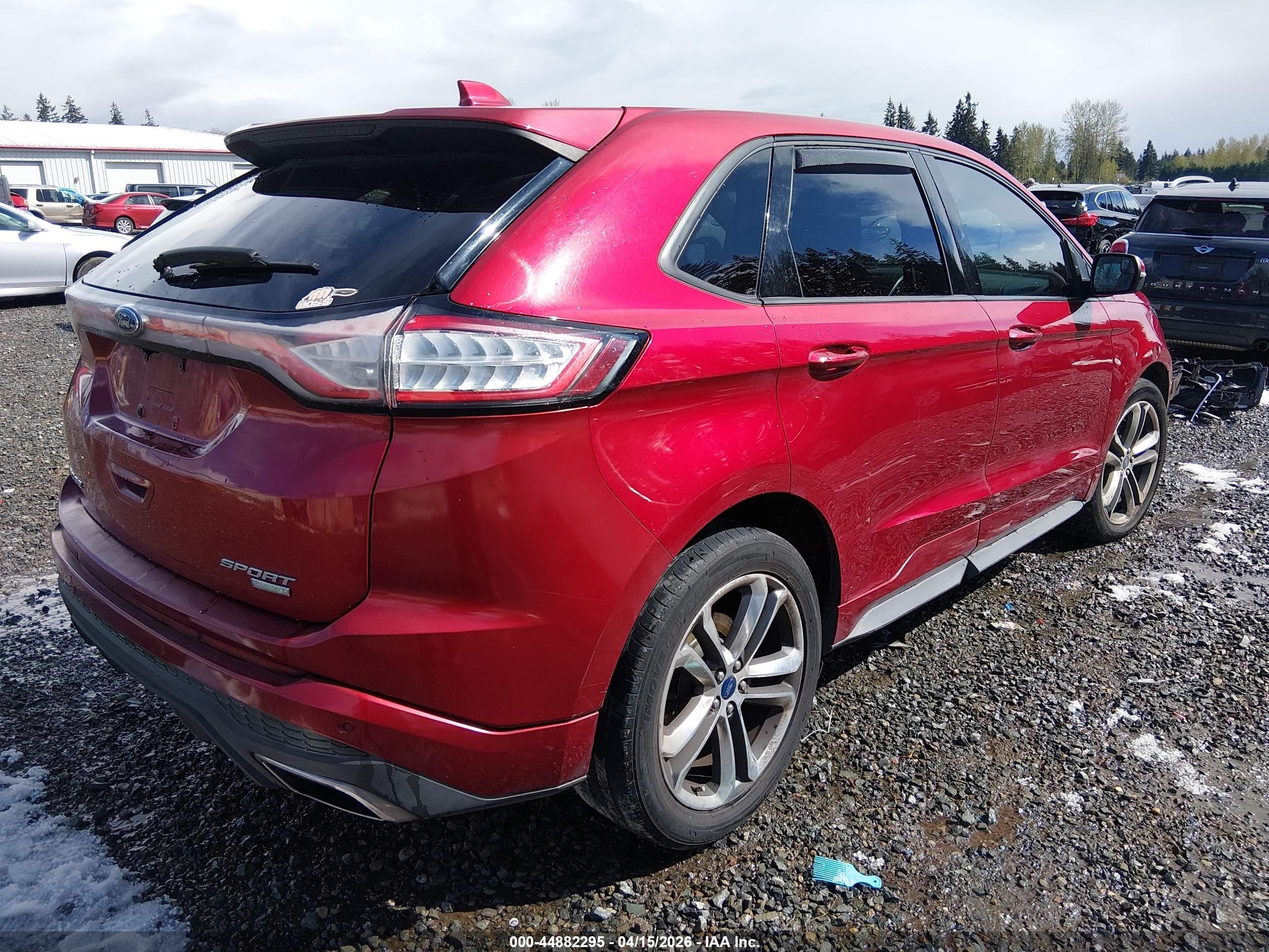 2015 Ford Edge Sport Red vin: 2FMTK3AP3FBB77729