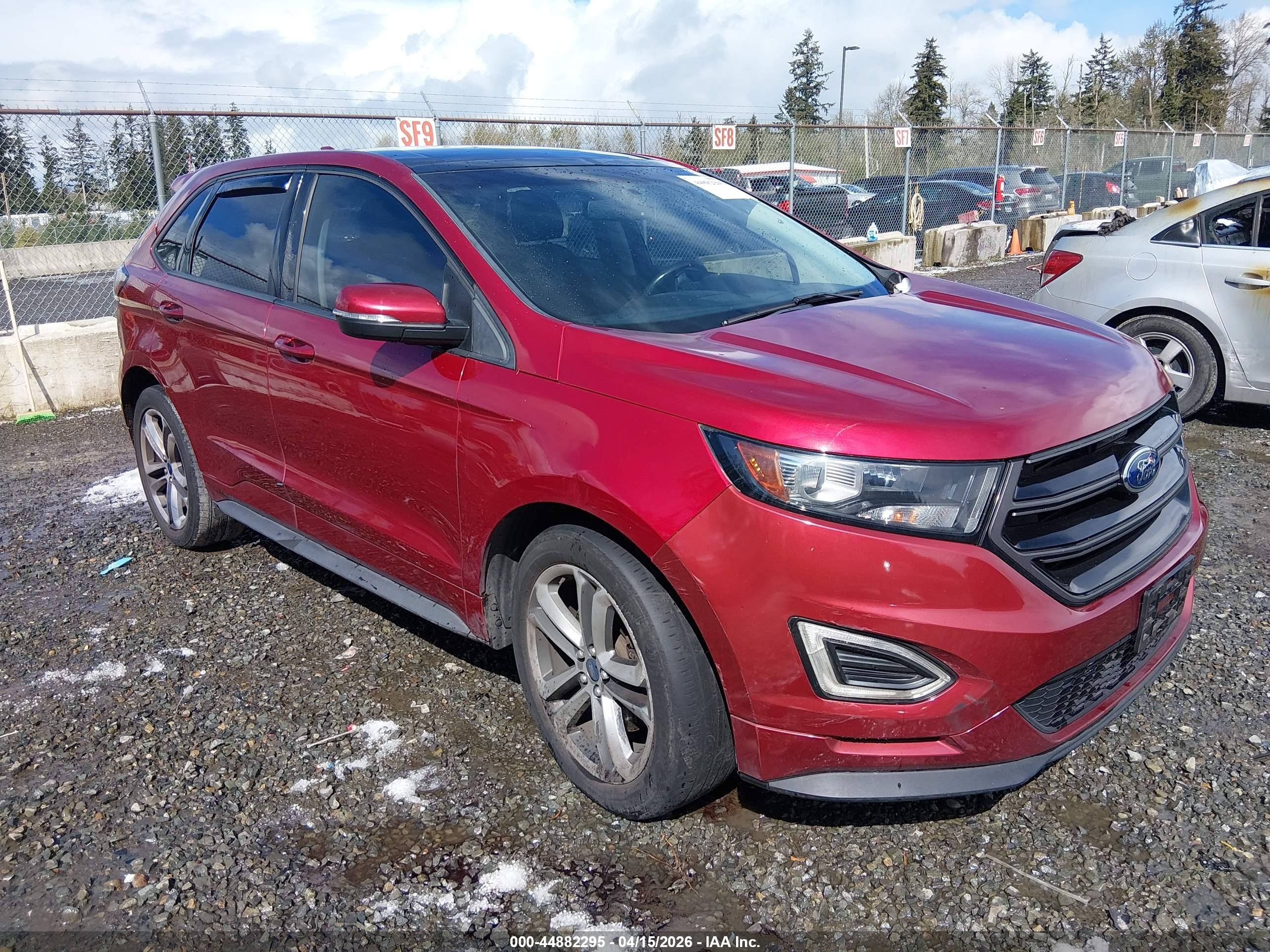 2015 Ford Edge Sport Red vin: 2FMTK3AP3FBB77729