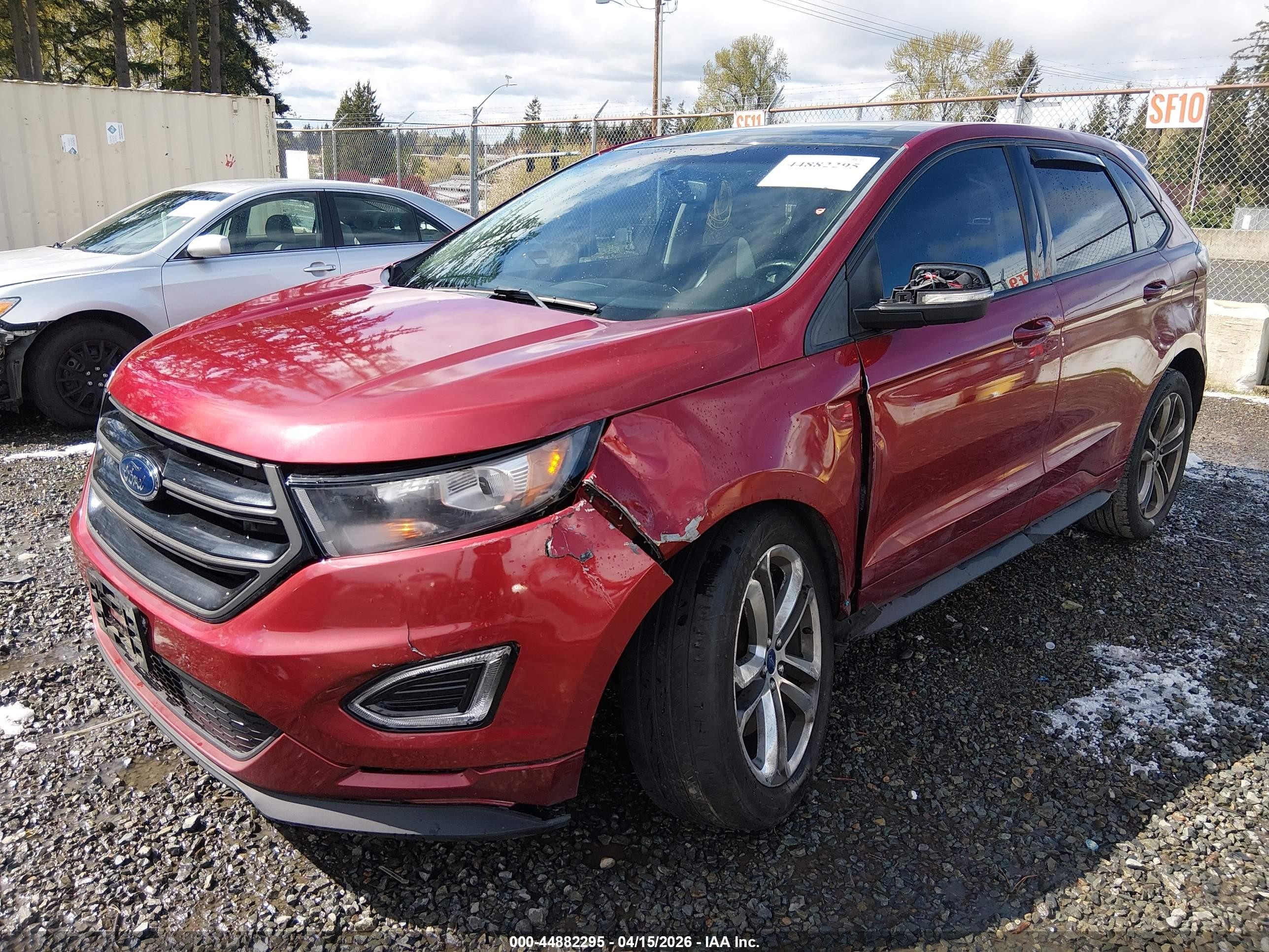 2015 Ford Edge Sport Red vin: 2FMTK3AP3FBB77729