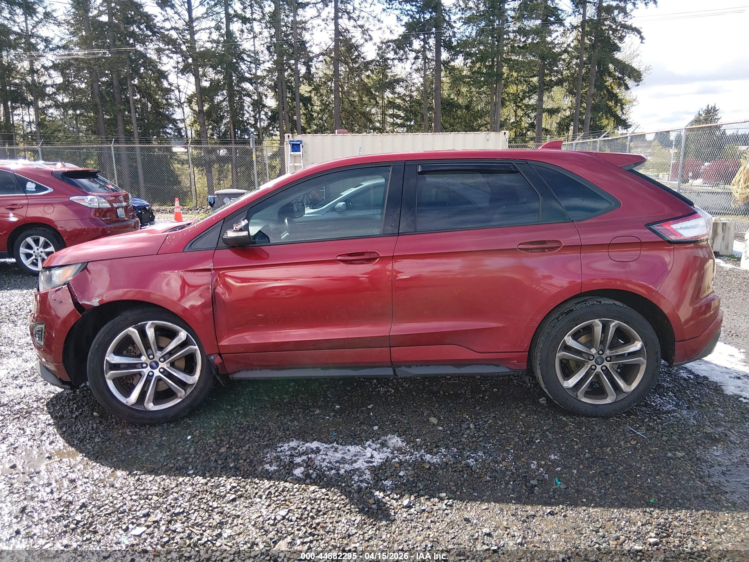 2015 Ford Edge Sport Red vin: 2FMTK3AP3FBB77729