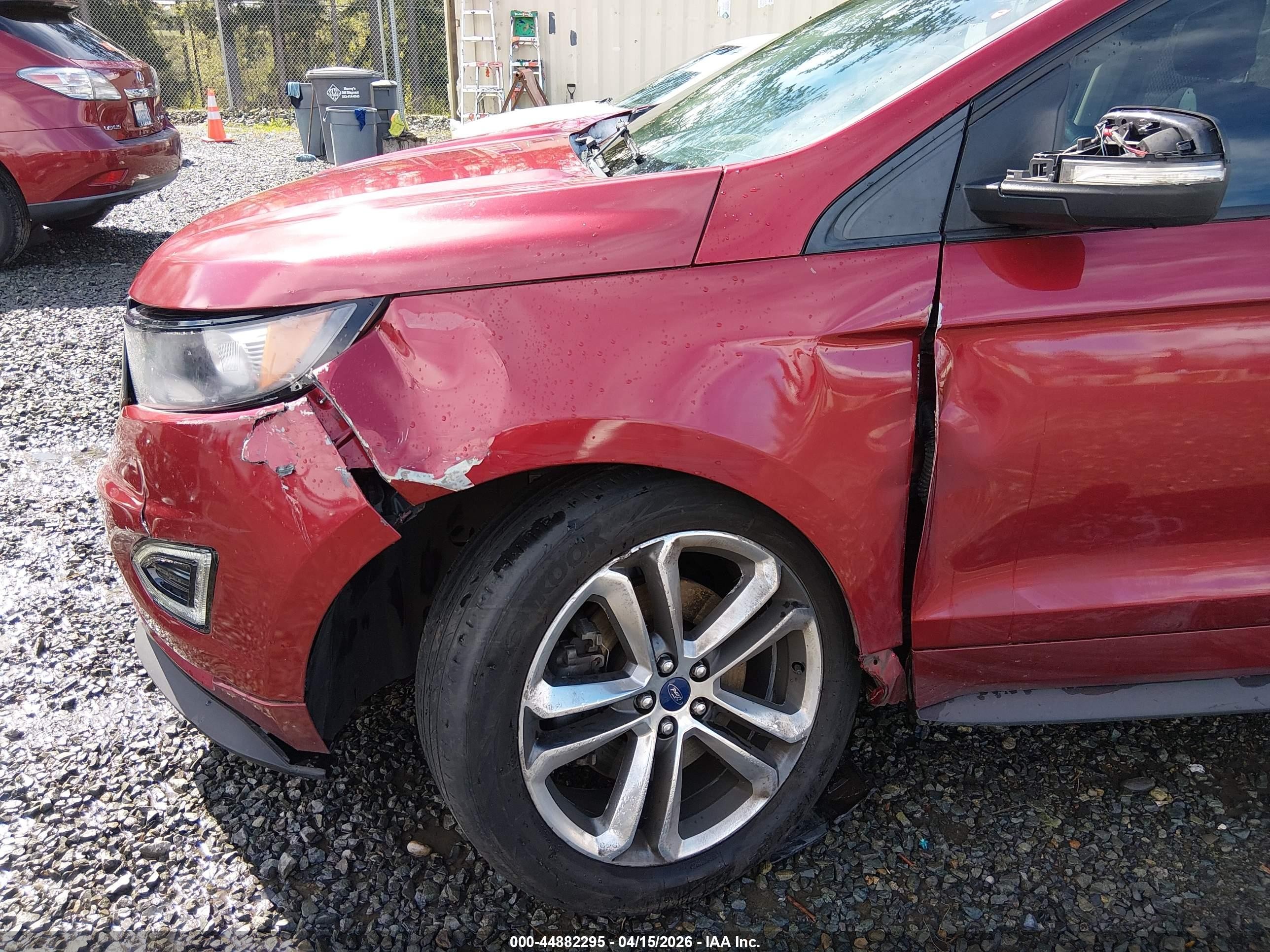 2015 Ford Edge Sport Red vin: 2FMTK3AP3FBB77729