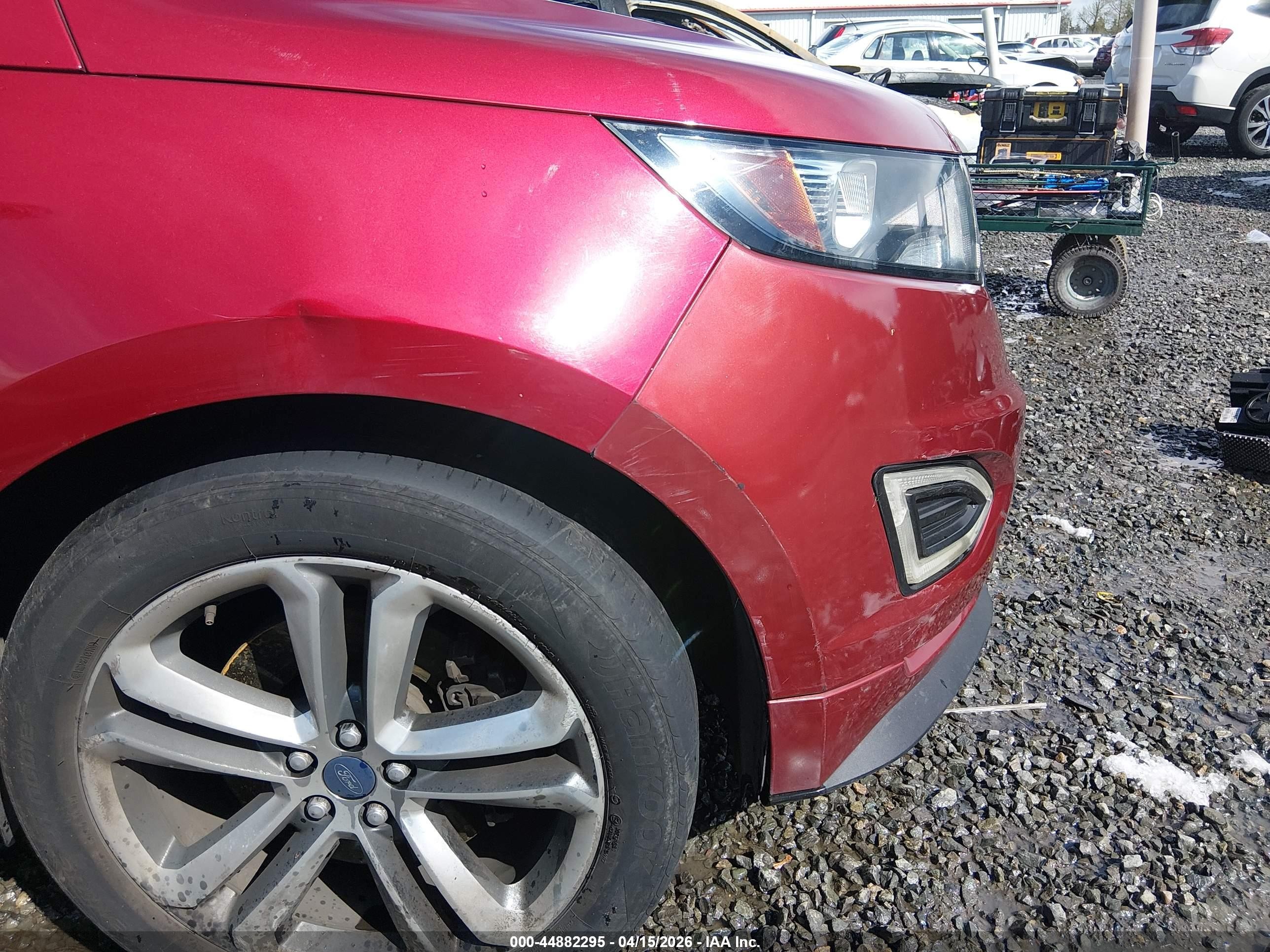2015 Ford Edge Sport Red vin: 2FMTK3AP3FBB77729