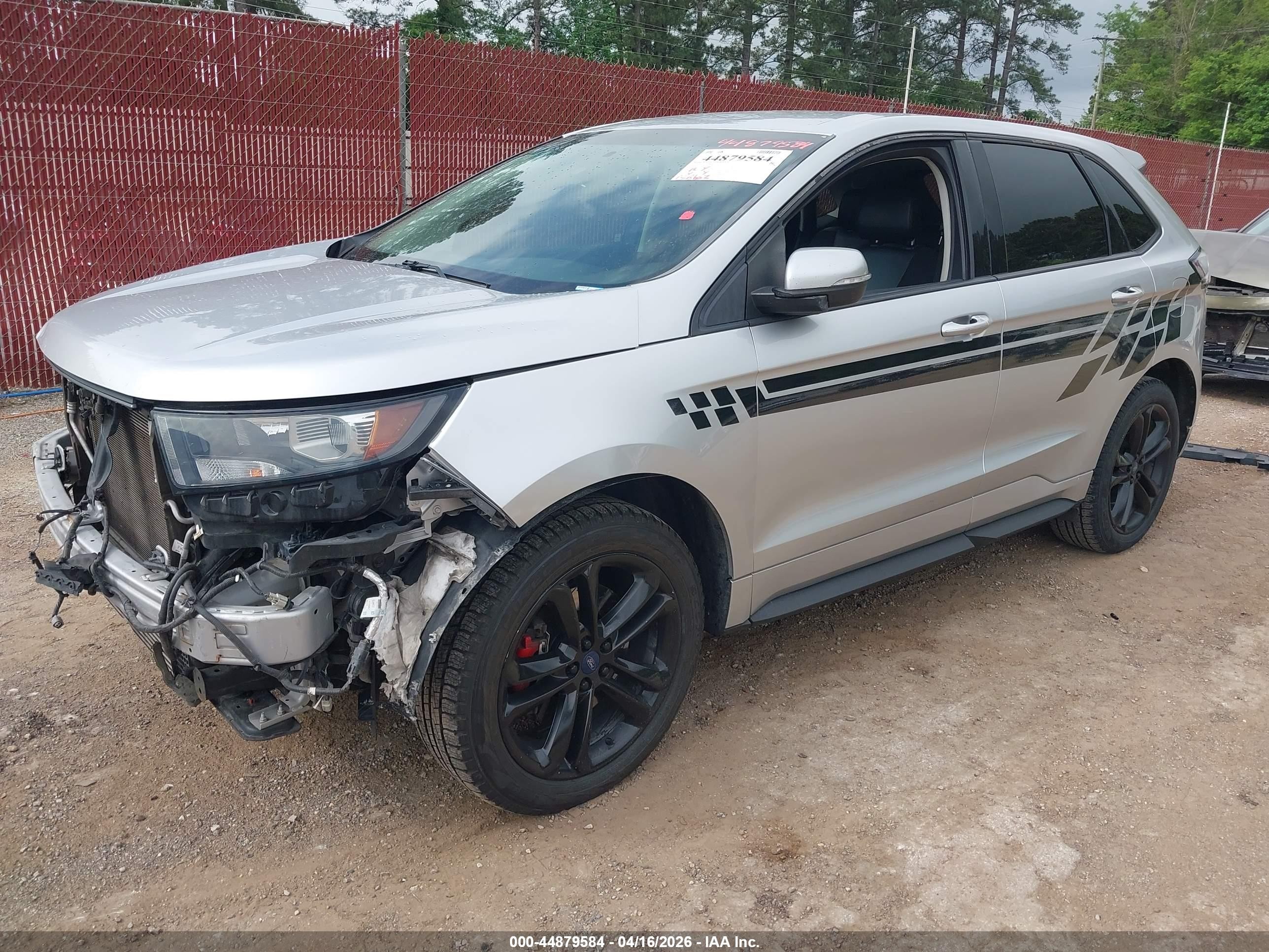 2015 Ford Edge Sport Silver vin: 2FMTK3AP7FBB37525