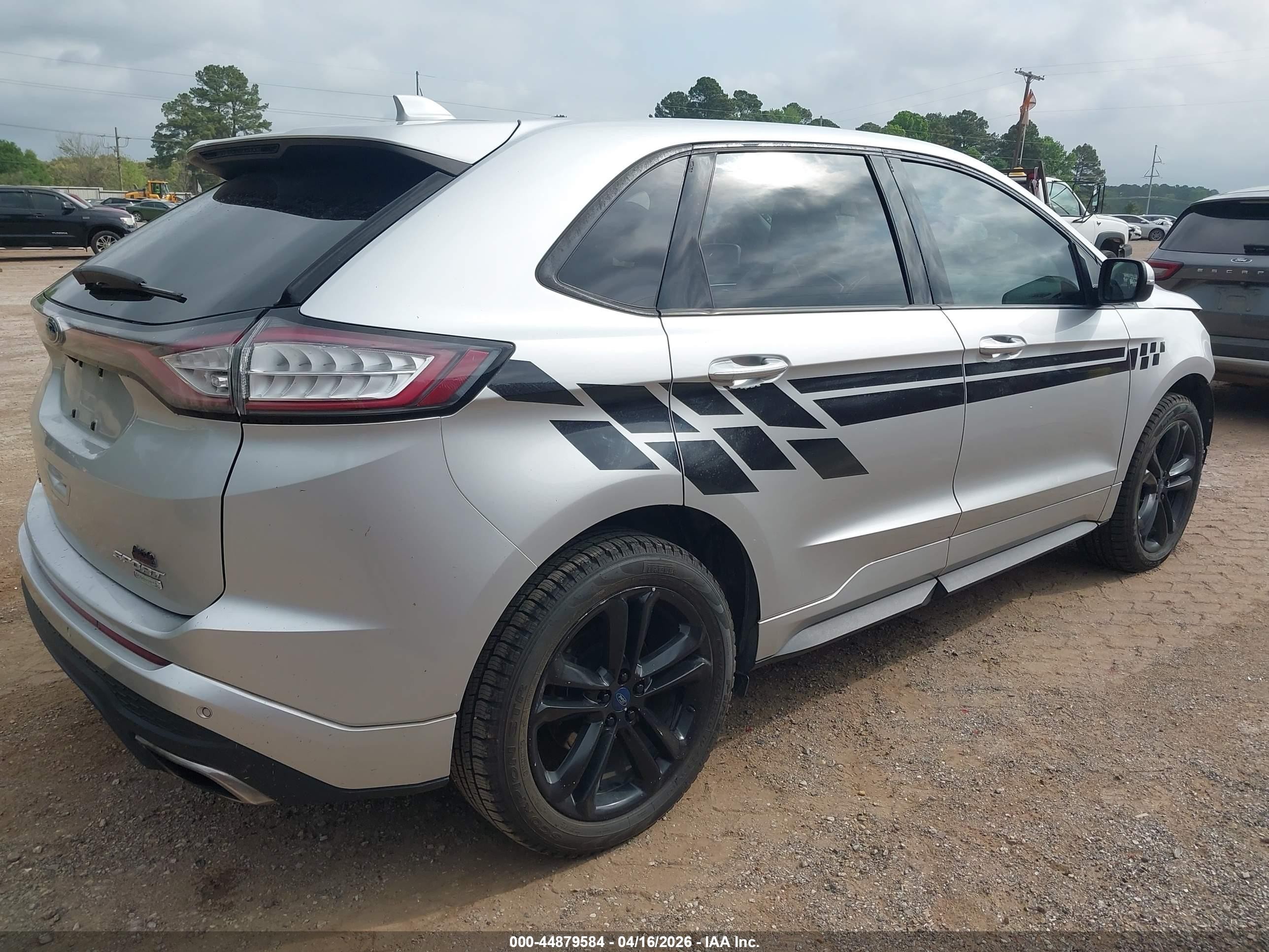 2015 Ford Edge Sport Silver vin: 2FMTK3AP7FBB37525