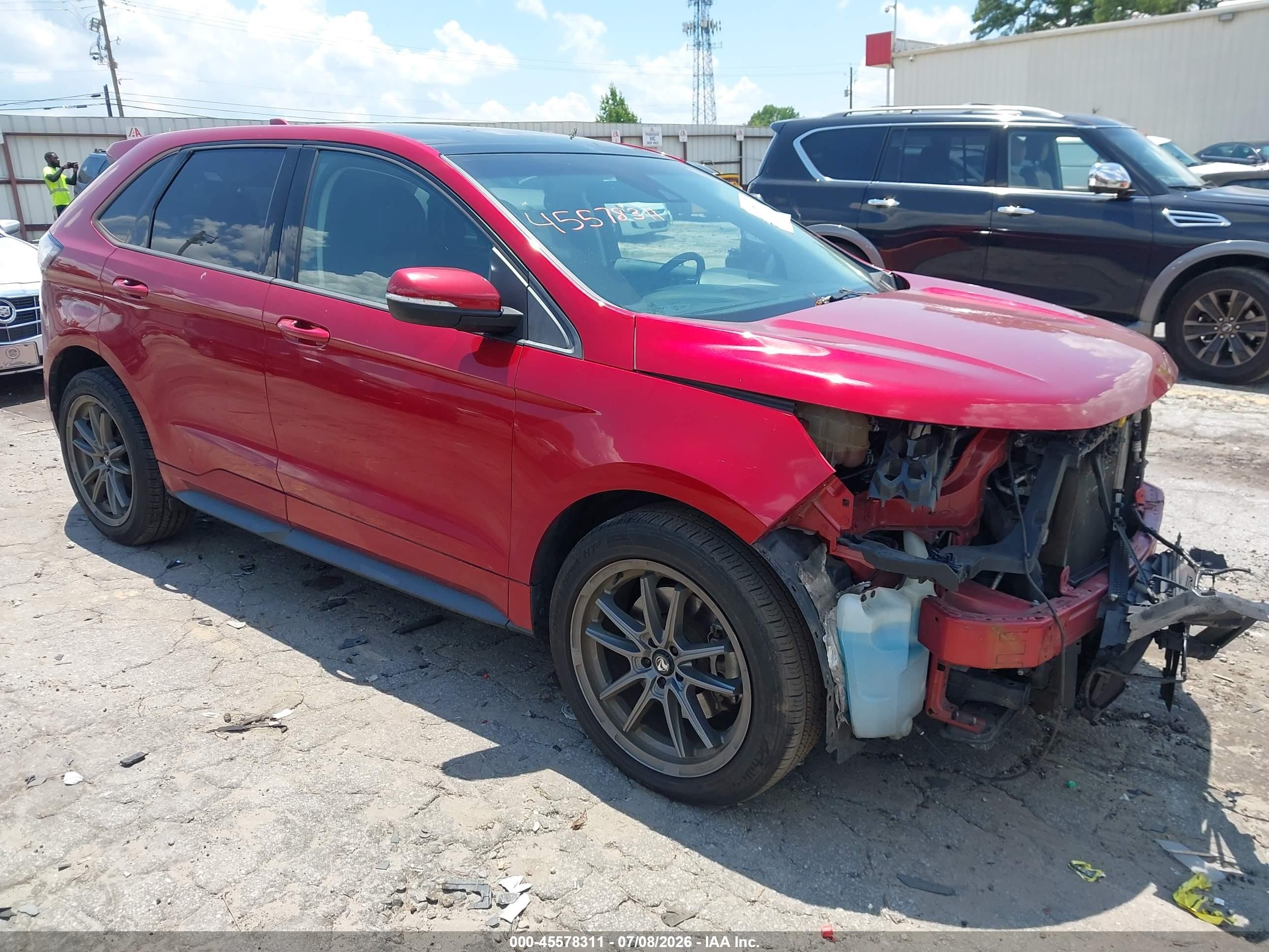 2015 Ford Edge Sport Красный vin: 2FMTK3AP8FBB64295