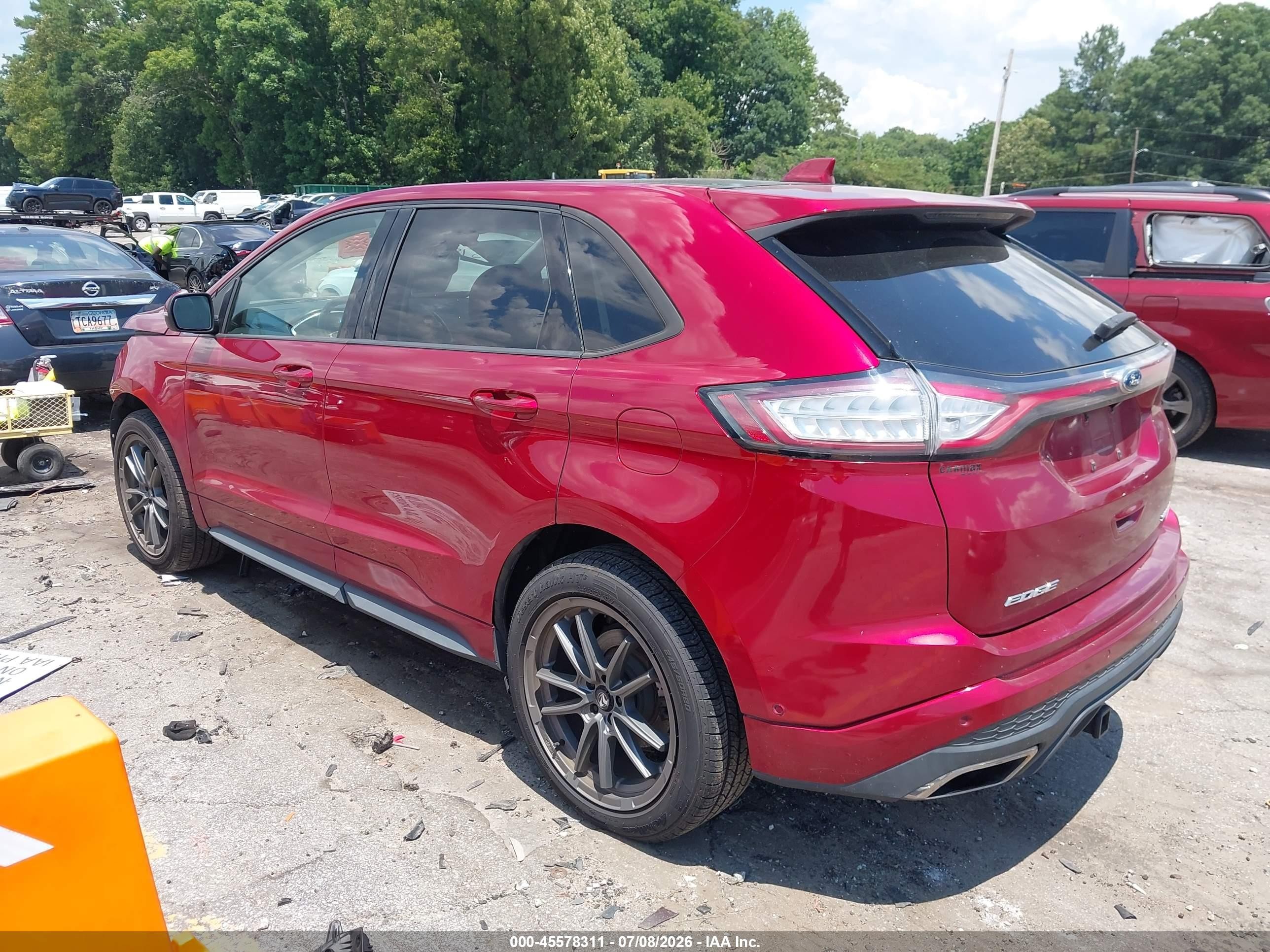 2015 Ford Edge Sport Красный vin: 2FMTK3AP8FBB64295