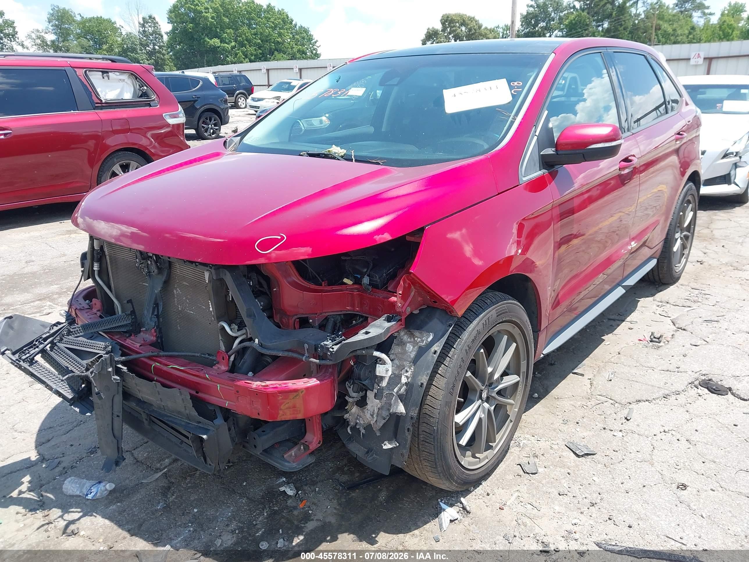 2015 Ford Edge Sport Красный vin: 2FMTK3AP8FBB64295