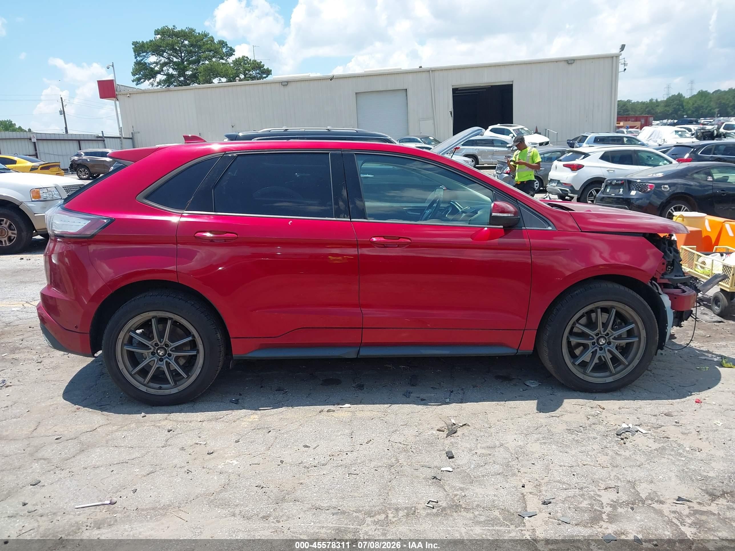 2015 Ford Edge Sport Красный vin: 2FMTK3AP8FBB64295
