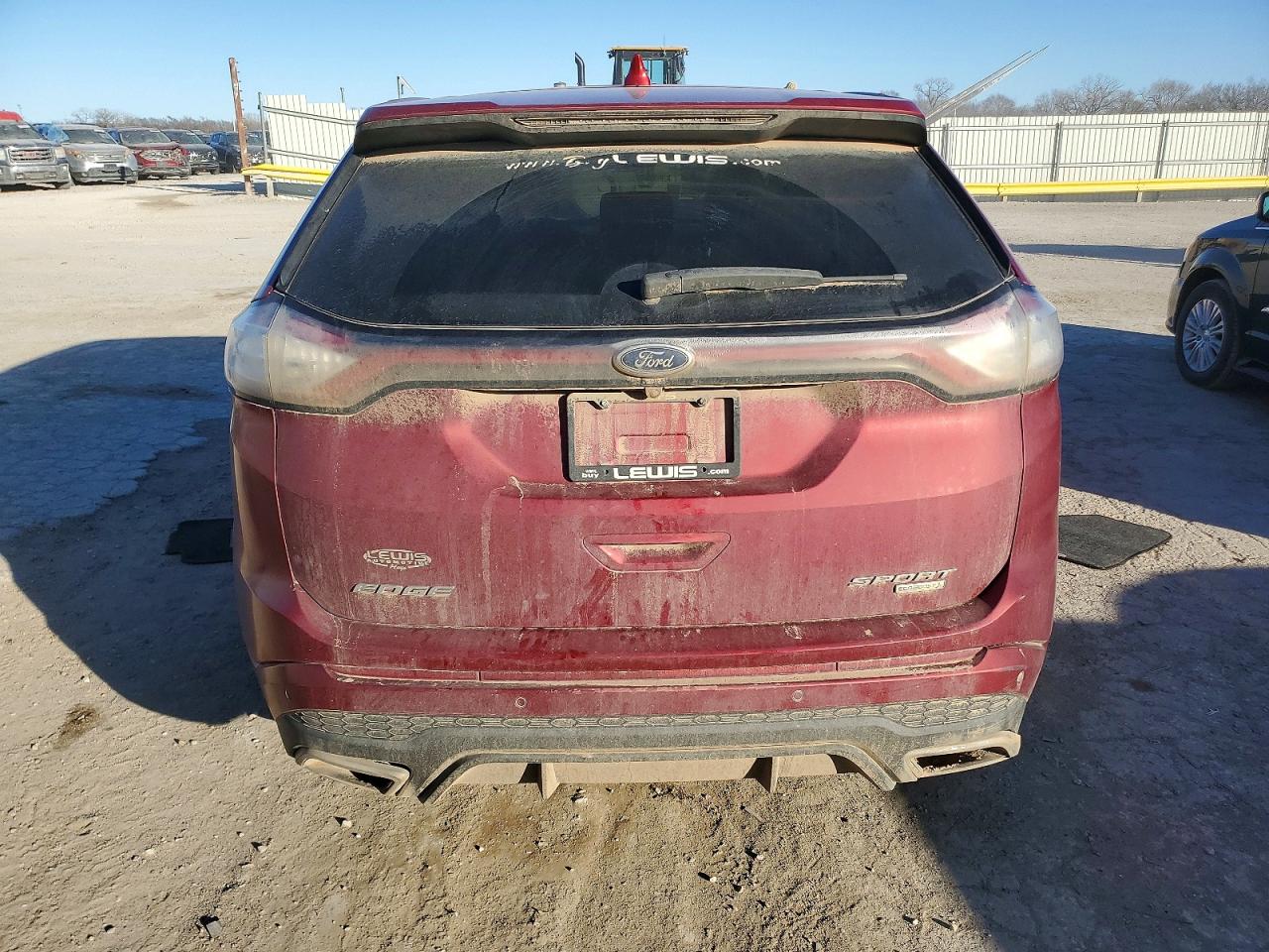 2015 Ford Edge Sport Red vin: 2FMTK3AP9FBB47263