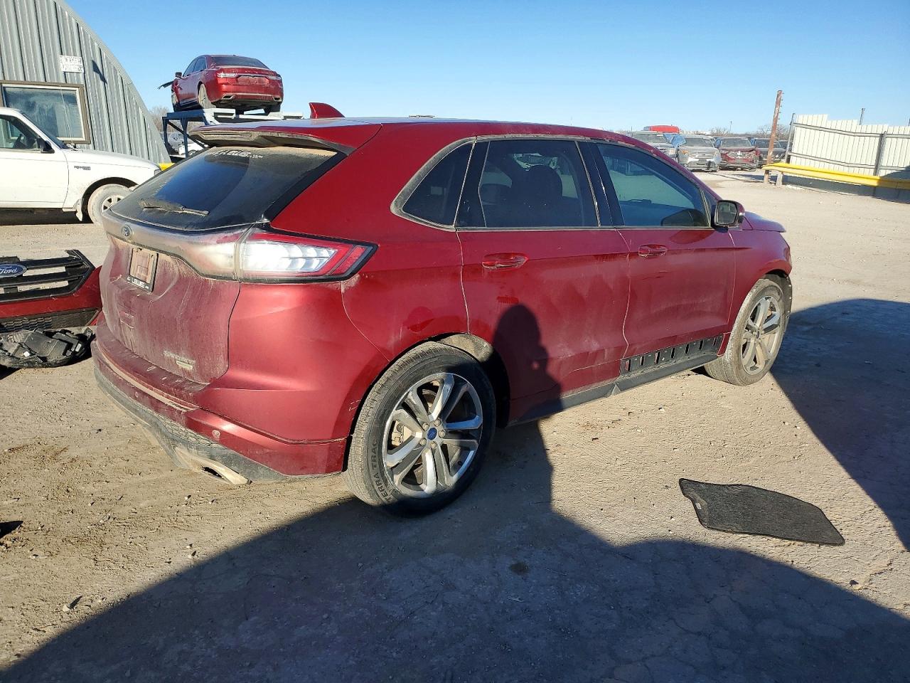2015 Ford Edge Sport Red vin: 2FMTK3AP9FBB47263