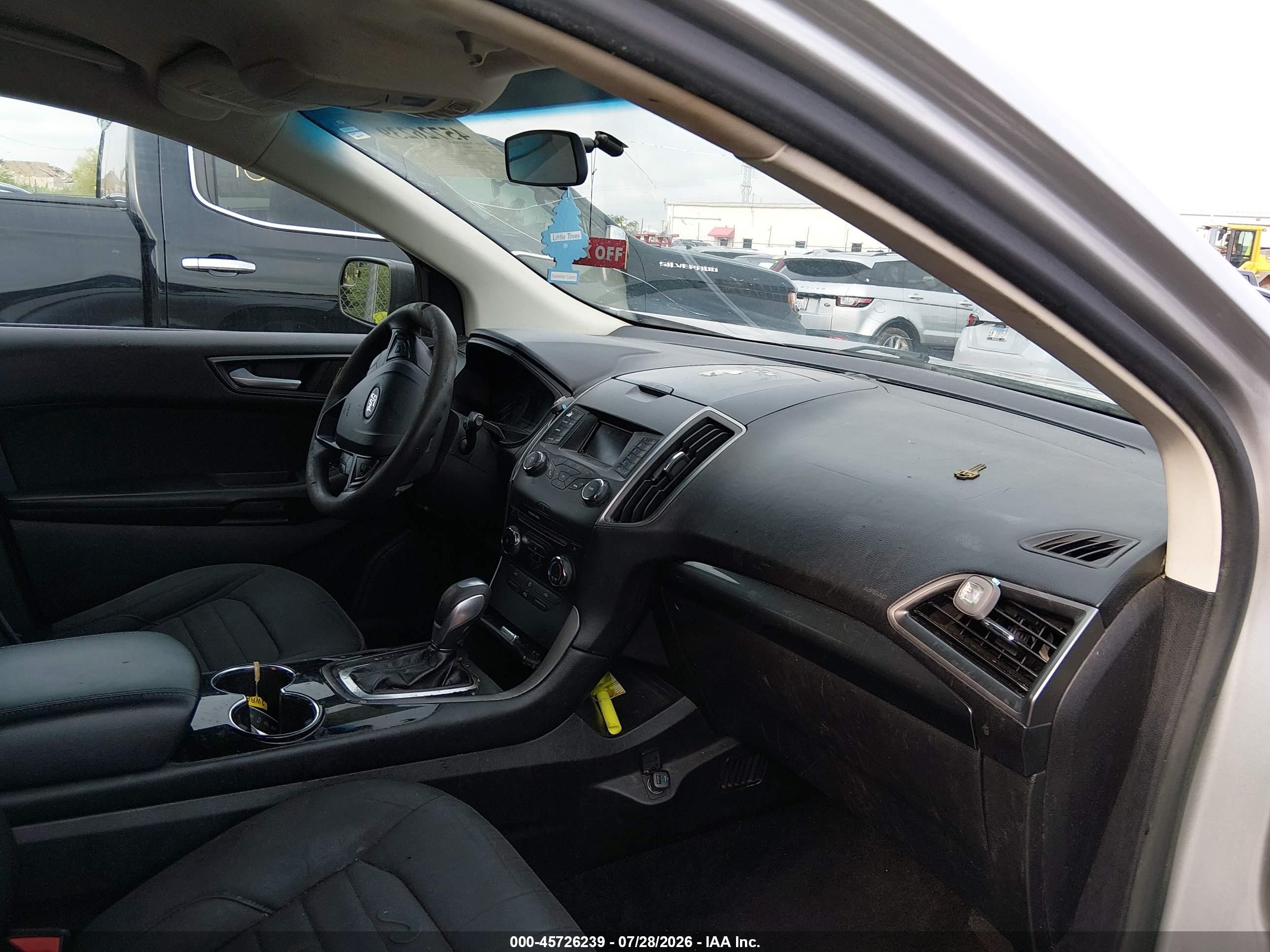 2015 Ford Edge Se Silver vin: 2FMTK3G80FBB58832
