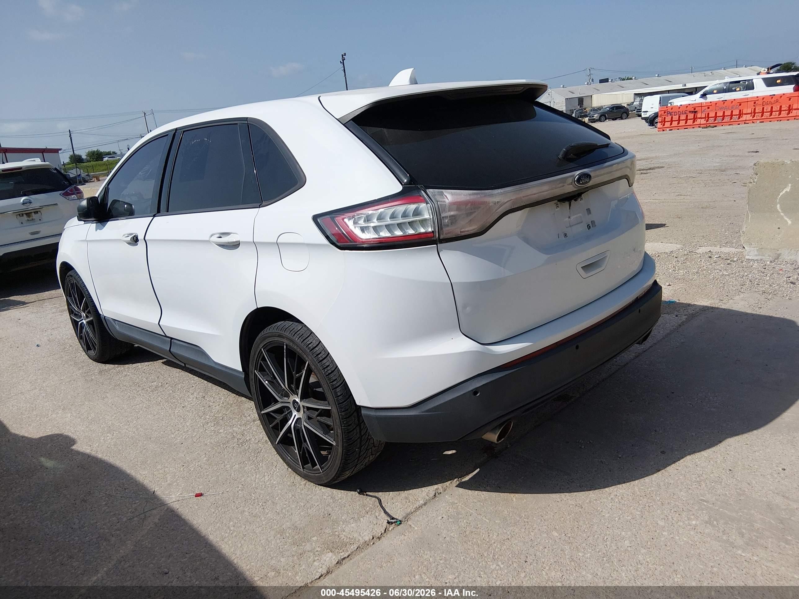 2015 Ford Edge Se White vin: 2FMTK3G80FBB97307