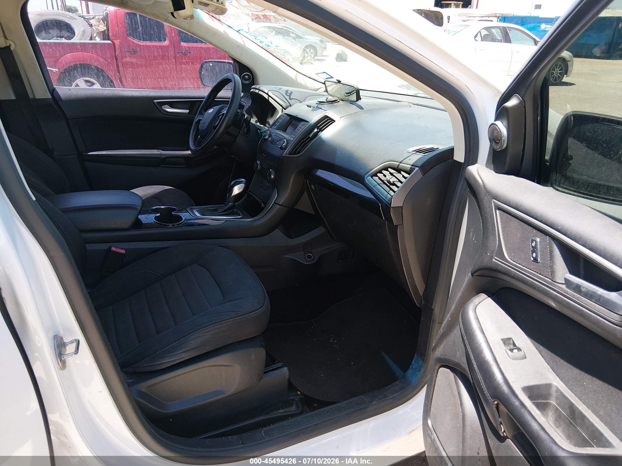 2015 Ford Edge Se White vin: 2FMTK3G80FBB97307
