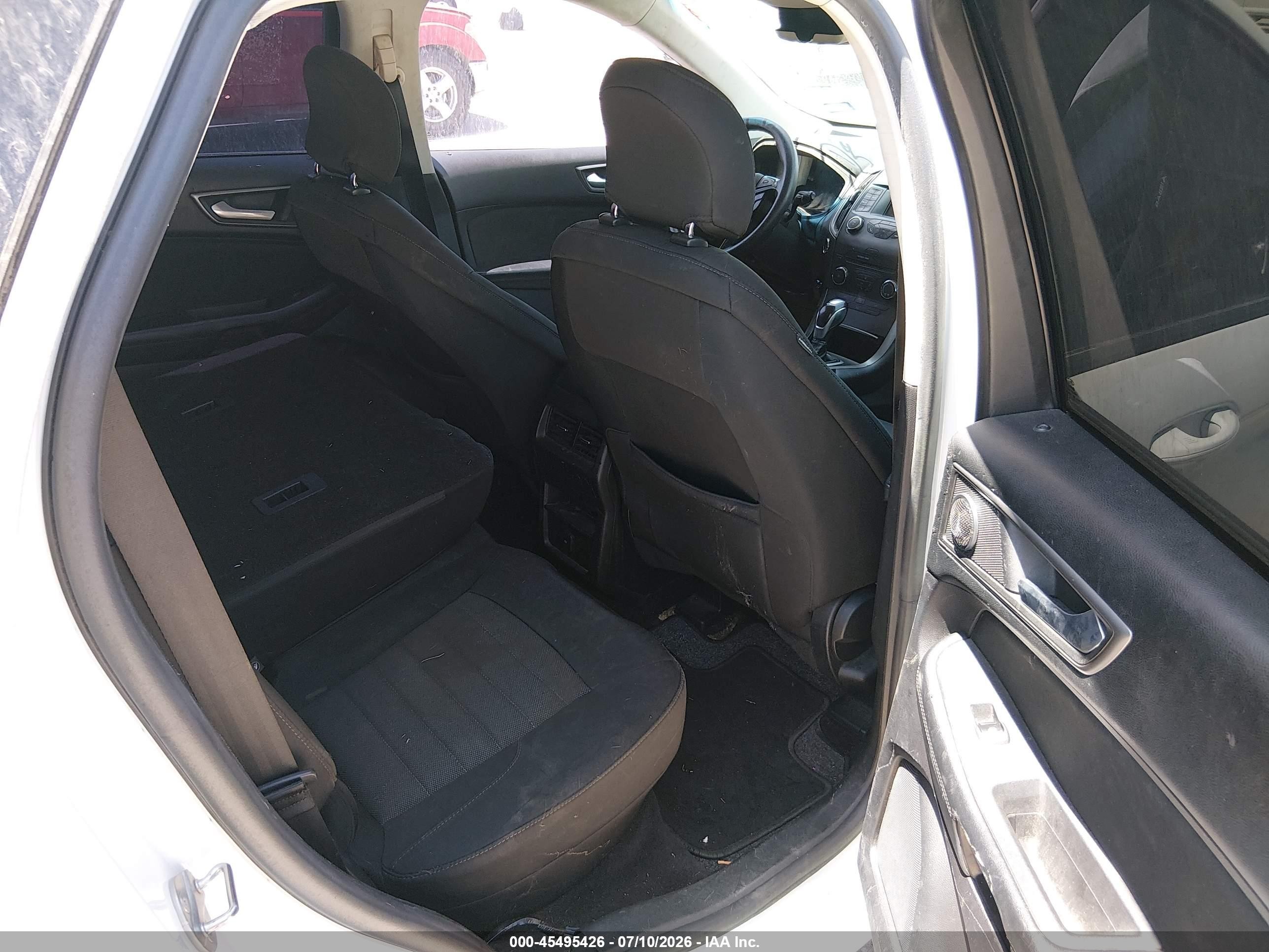 2015 Ford Edge Se White vin: 2FMTK3G80FBB97307