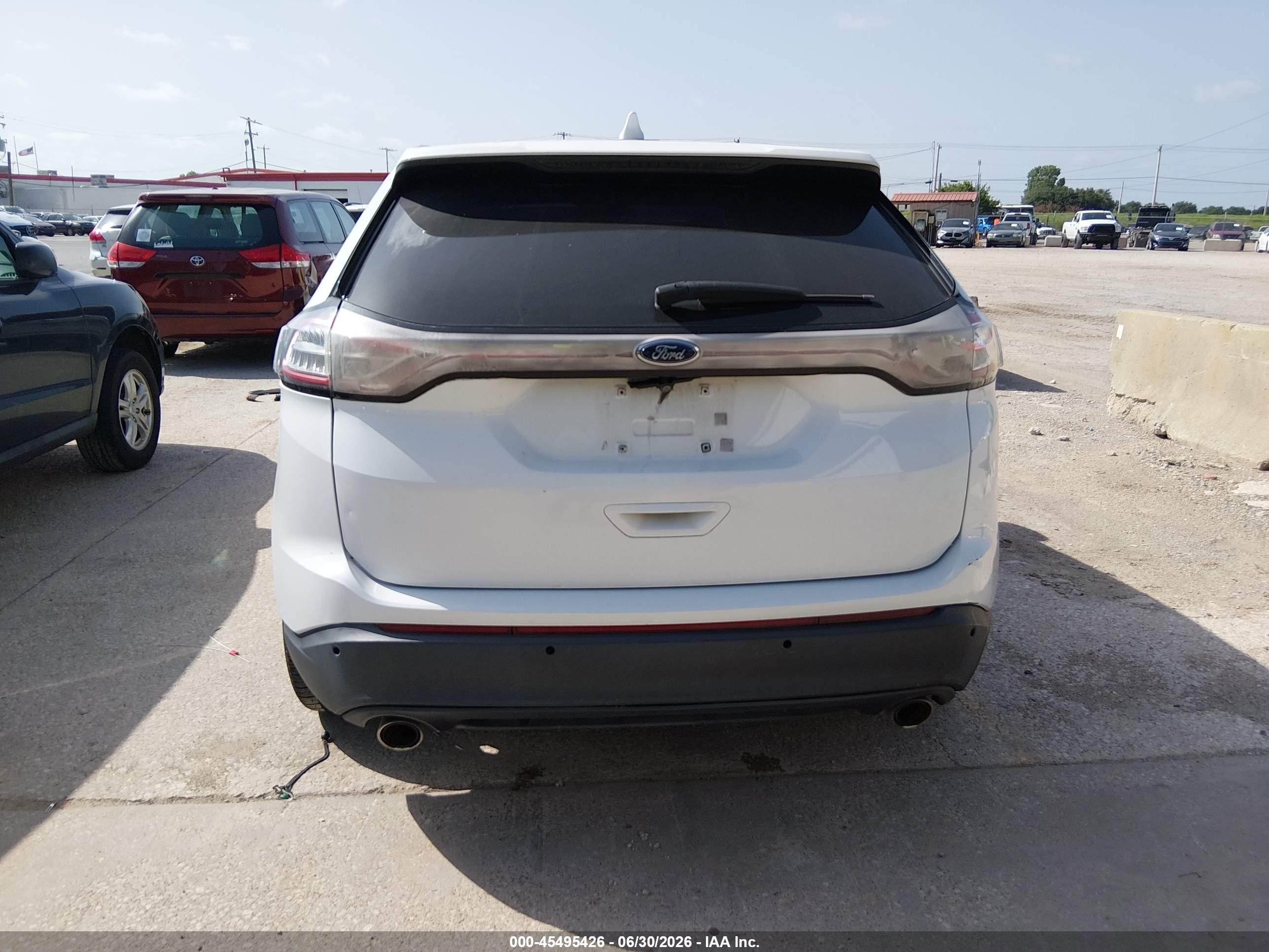 2015 Ford Edge Se White vin: 2FMTK3G80FBB97307
