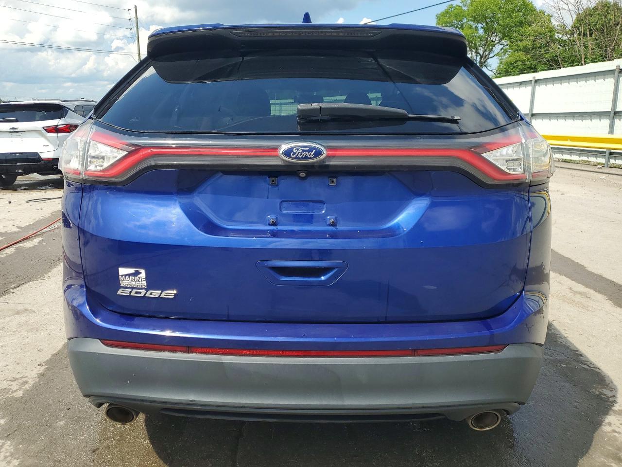 2015 Ford Edge Se Blue vin: 2FMTK3G81FBB78152