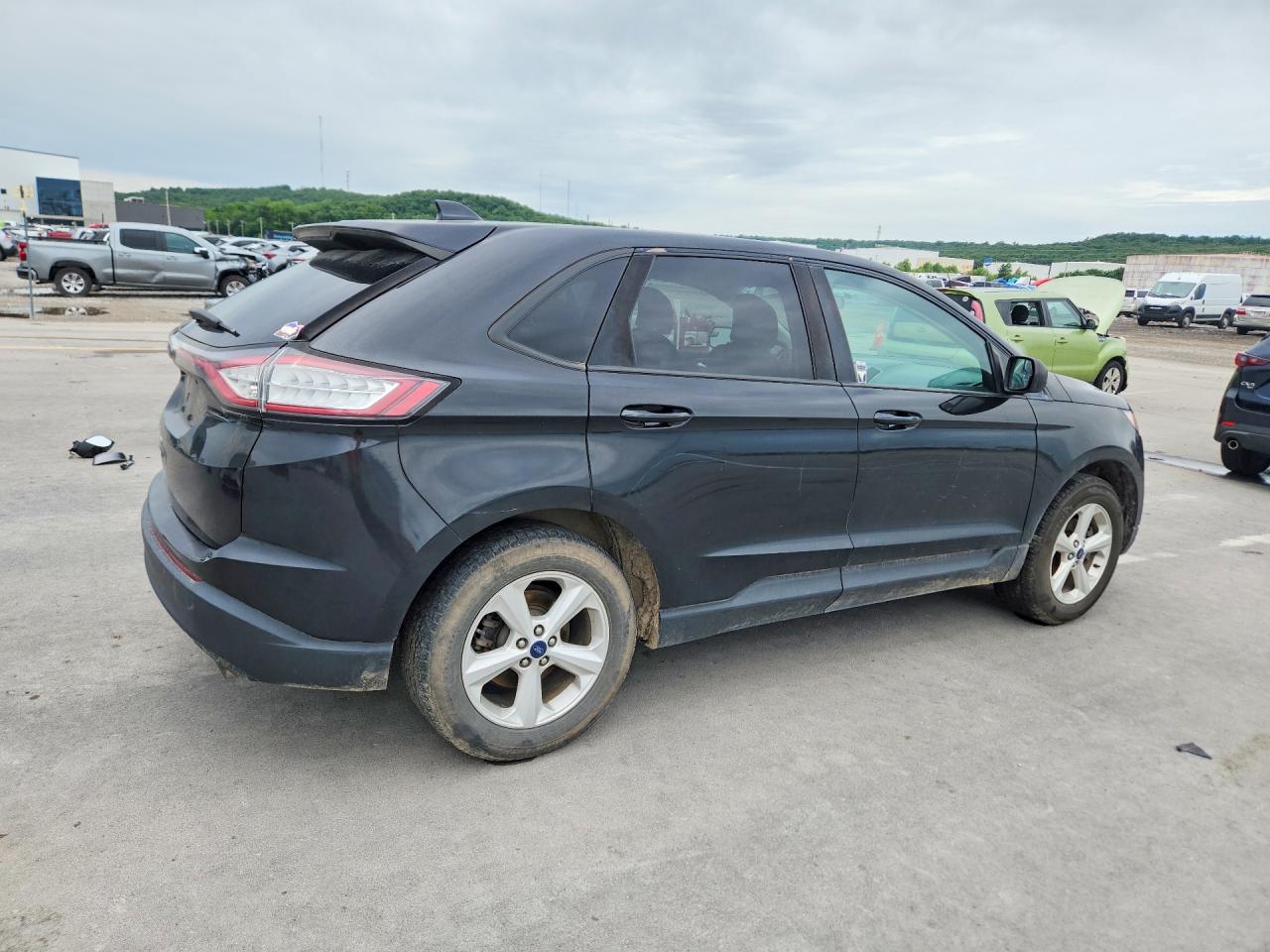 2015 Ford Edge Se Черный vin: 2FMTK3G81FBC03552
