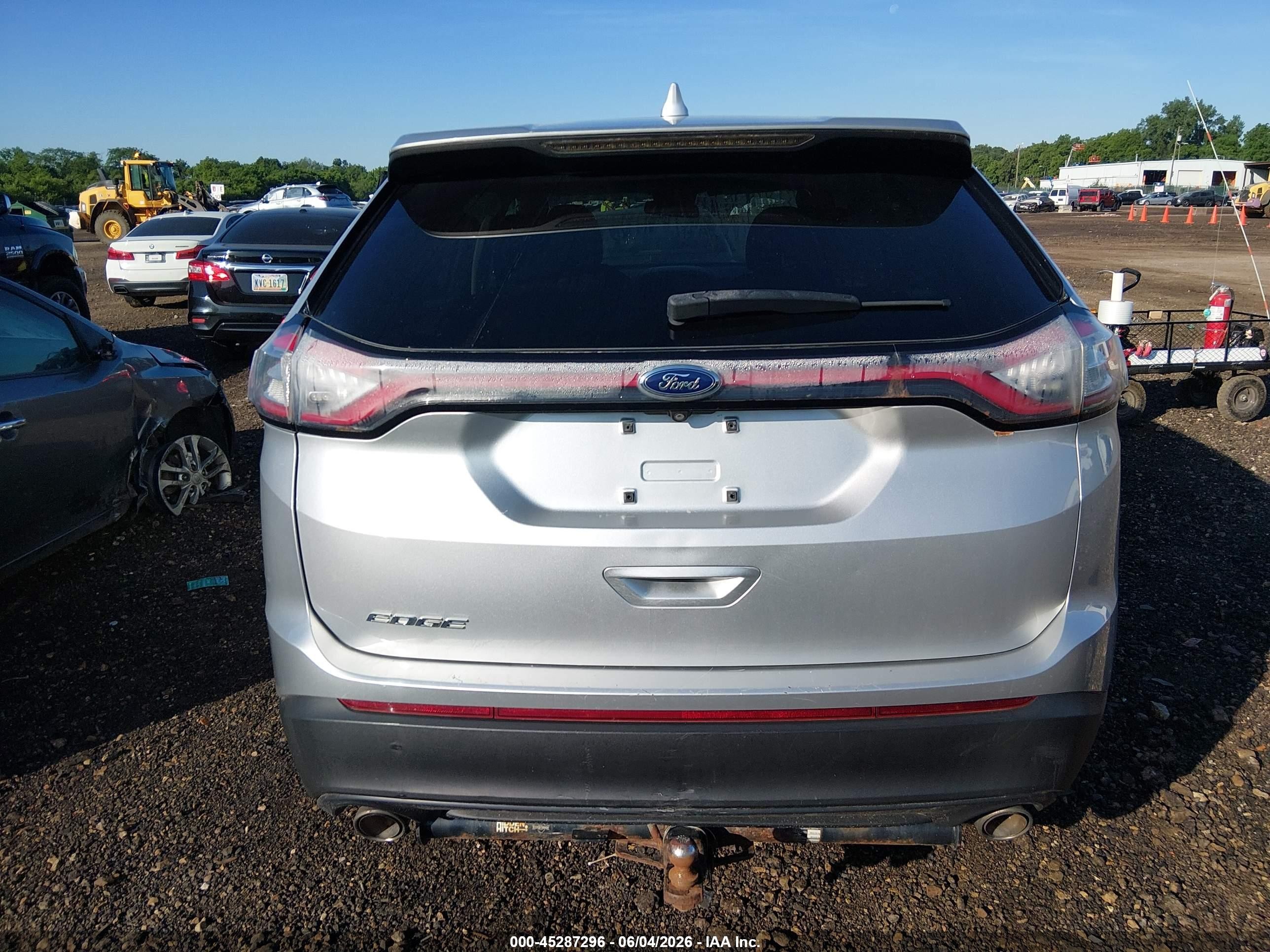 2015 Ford Edge Se Silver vin: 2FMTK3G86FBC27250