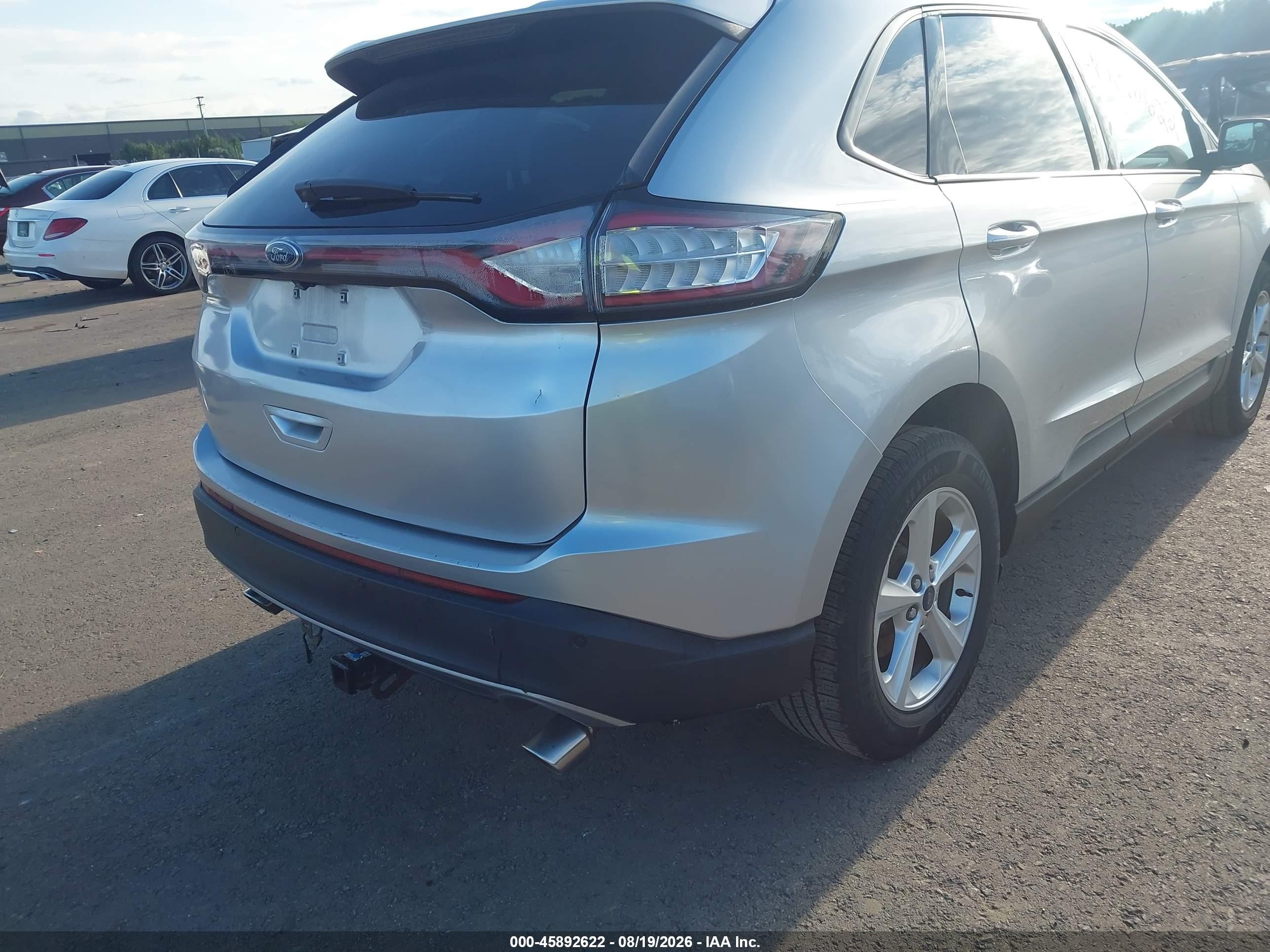 2015 Ford Edge Se Silver vin: 2FMTK3G88FBC10711
