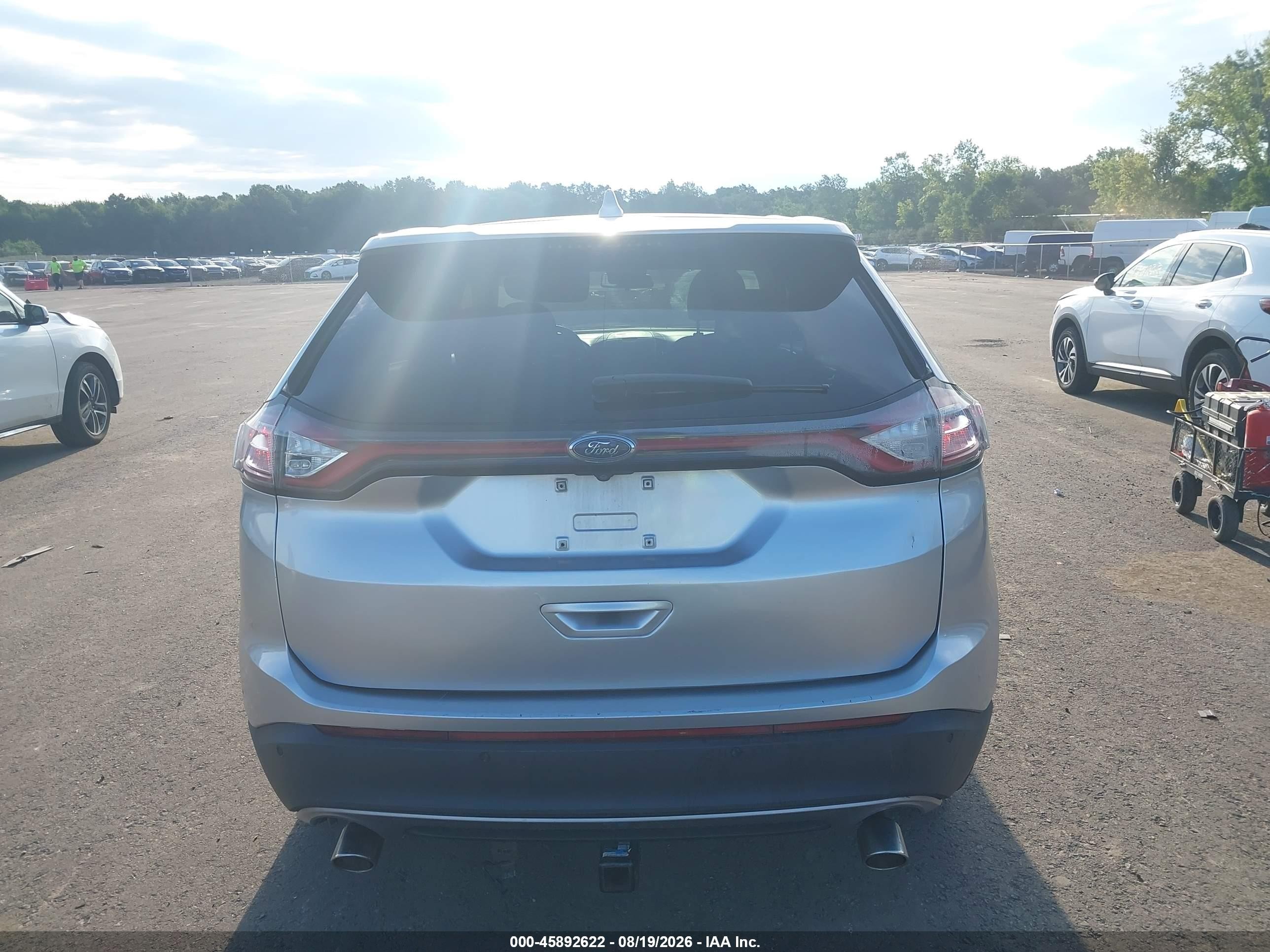 2015 Ford Edge Se Silver vin: 2FMTK3G88FBC10711