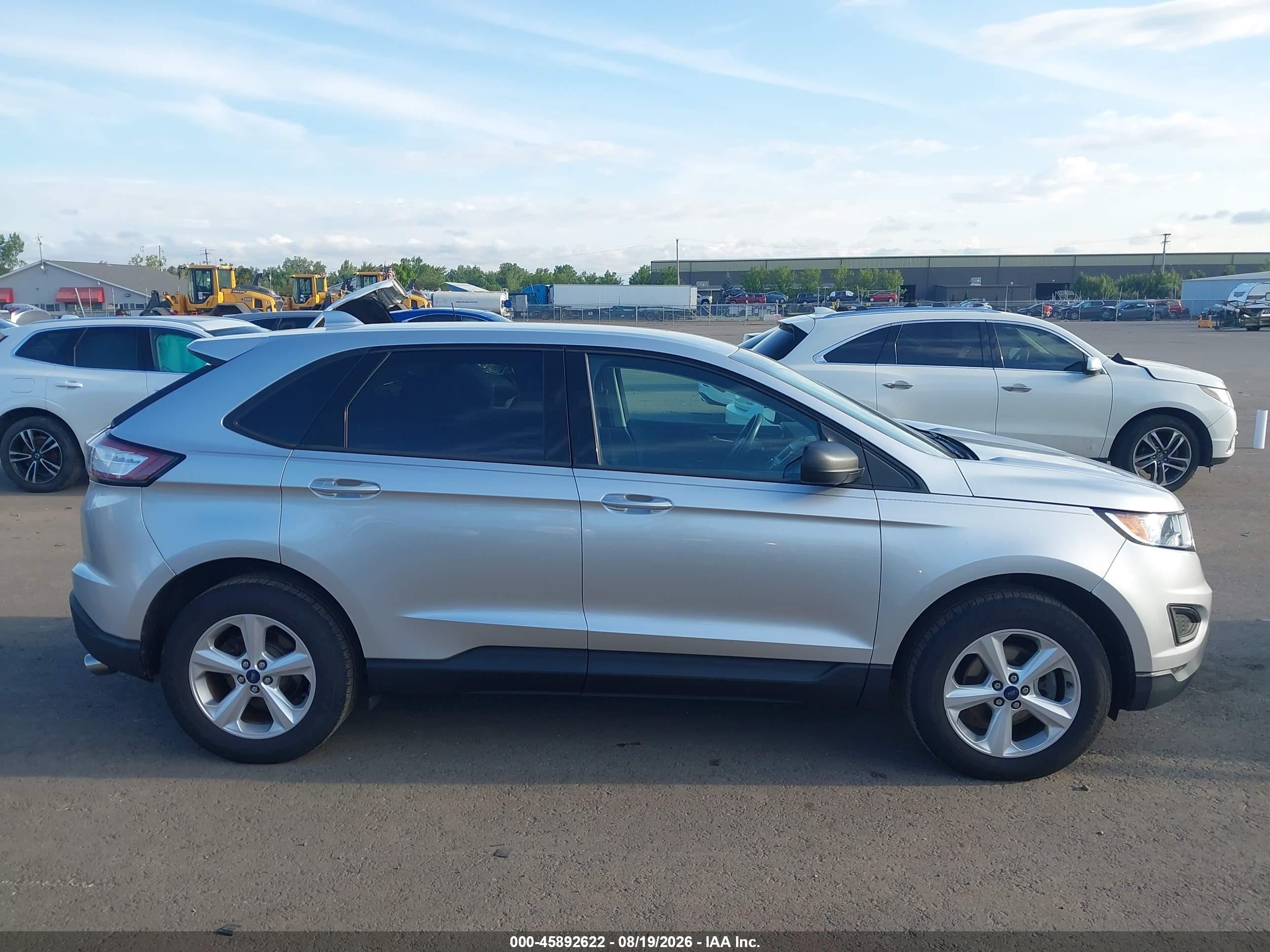 2015 Ford Edge Se Silver vin: 2FMTK3G88FBC10711