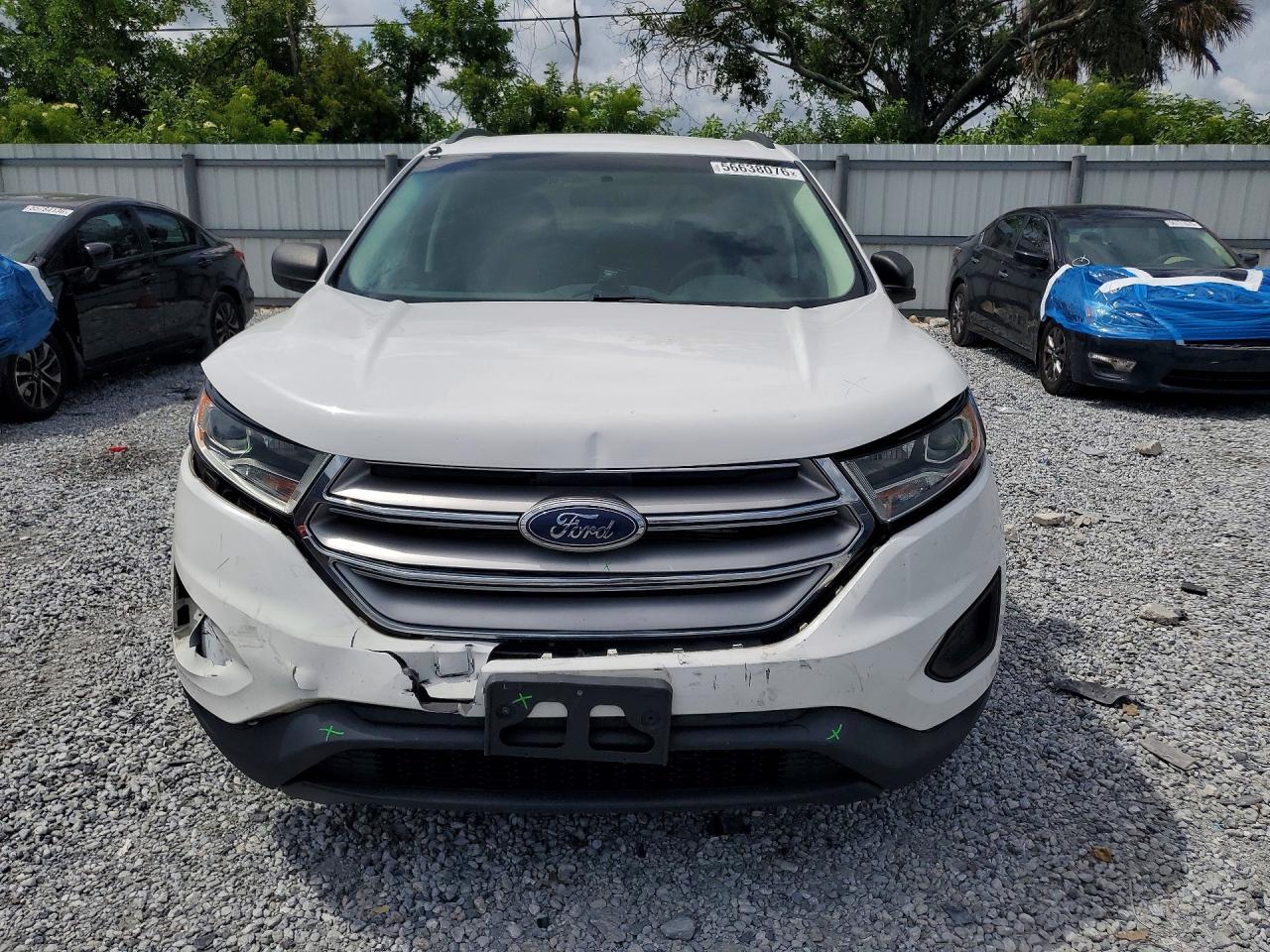 2015 Ford Edge Se White vin: 2FMTK3G88FBC29694