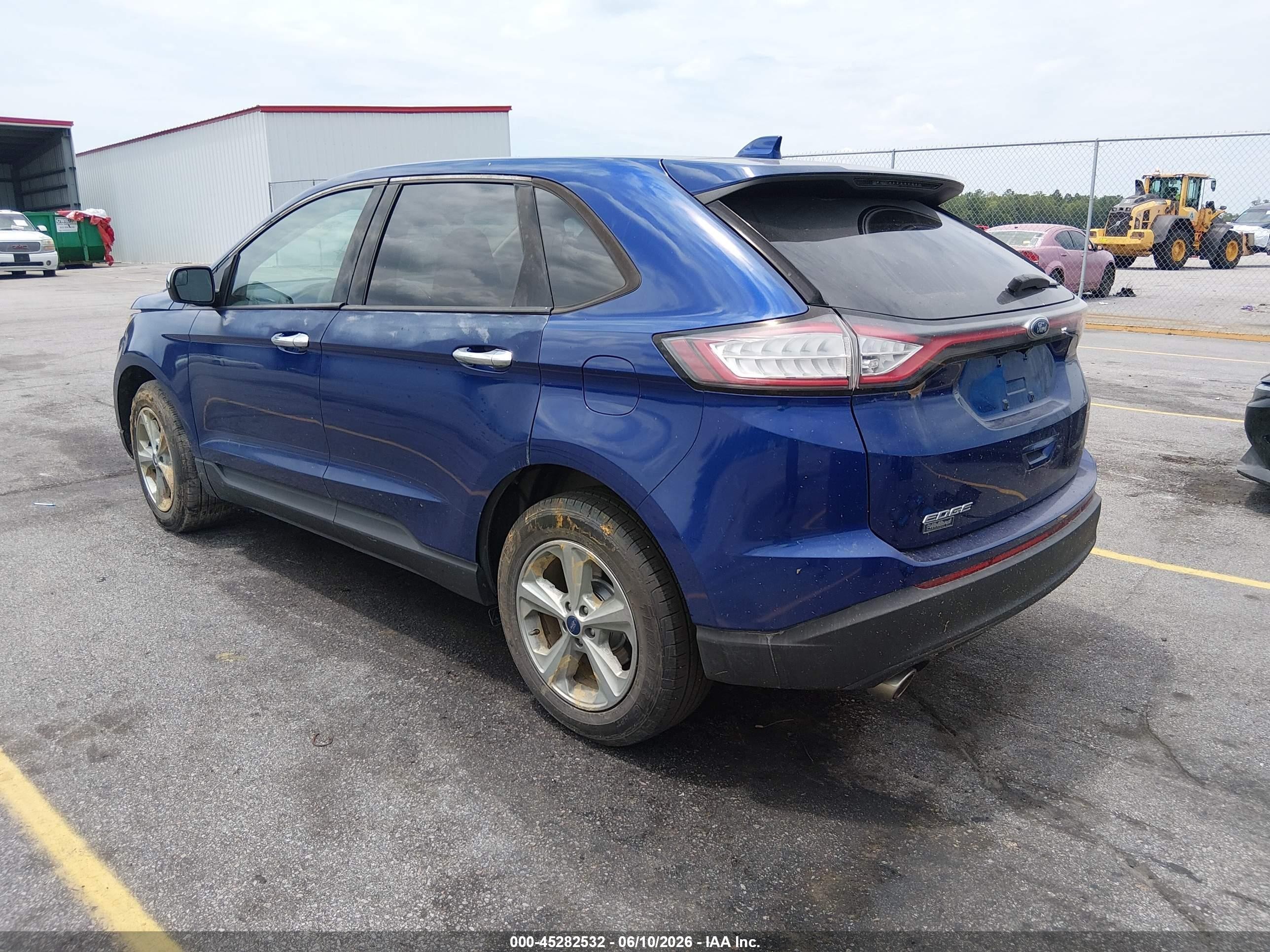 2015 Ford Edge Se Blue vin: 2FMTK3G89FBB45979