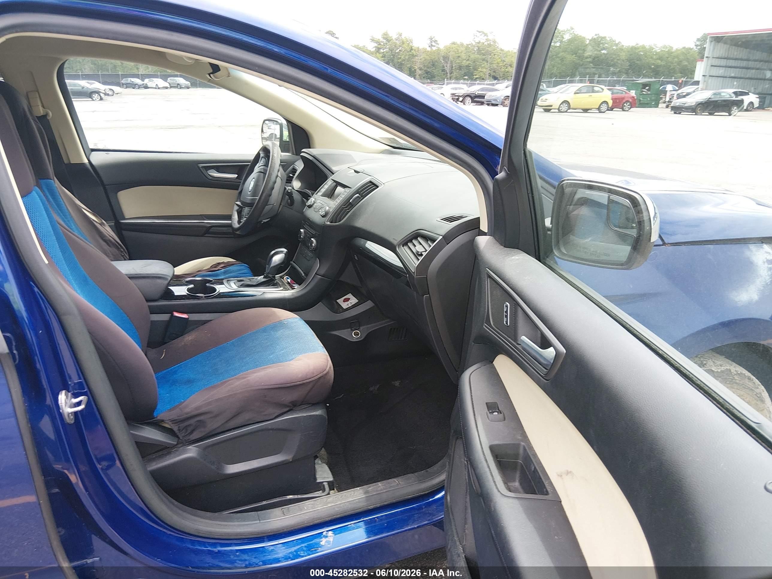 2015 Ford Edge Se Blue vin: 2FMTK3G89FBB45979