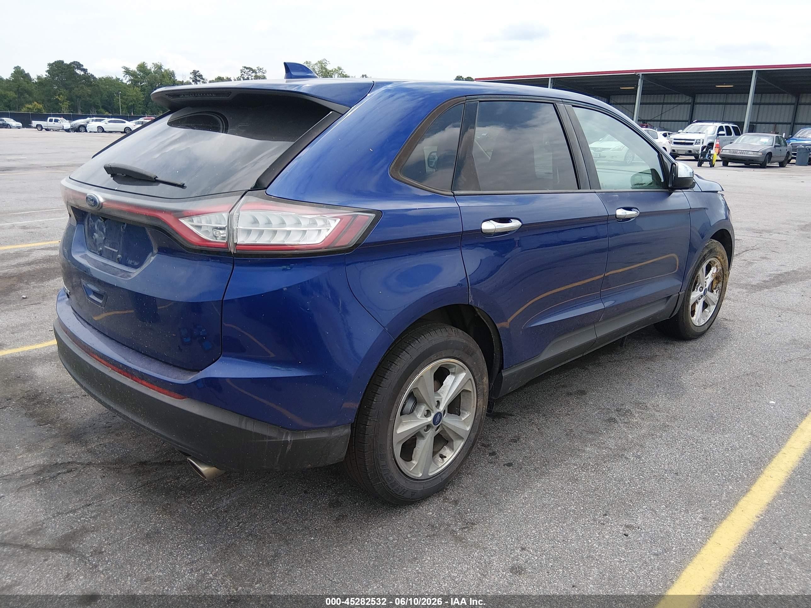 2015 Ford Edge Se Blue vin: 2FMTK3G89FBB45979