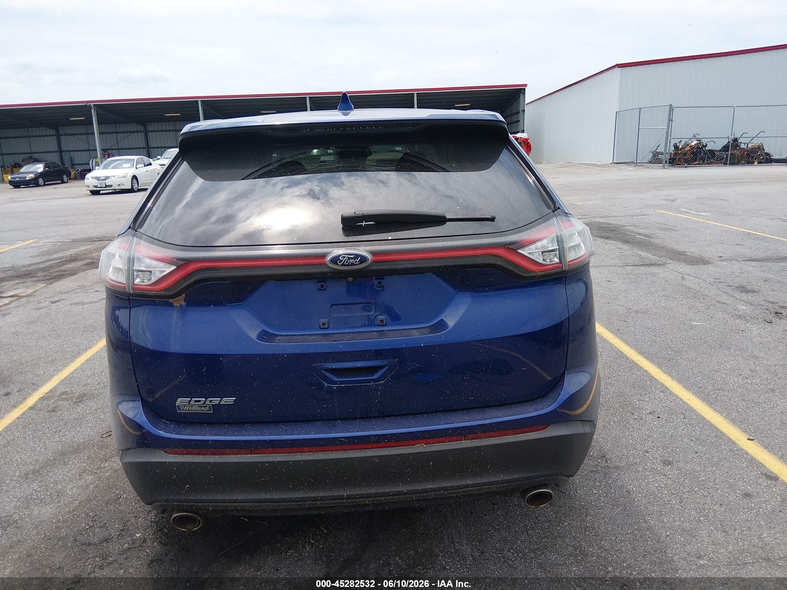 2015 Ford Edge Se Blue vin: 2FMTK3G89FBB45979
