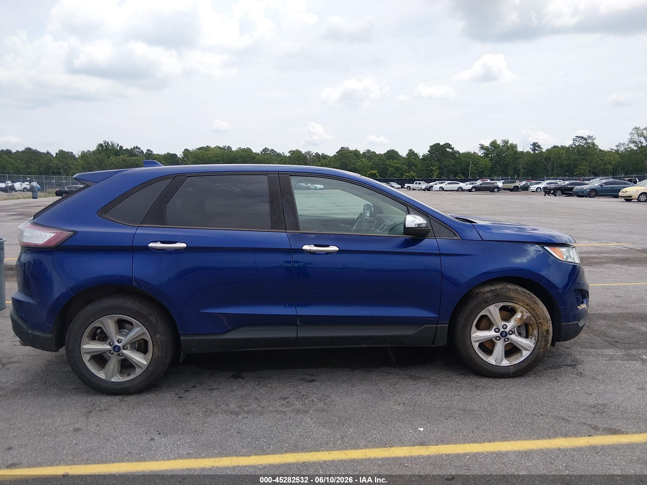 2015 Ford Edge Se Blue vin: 2FMTK3G89FBB45979