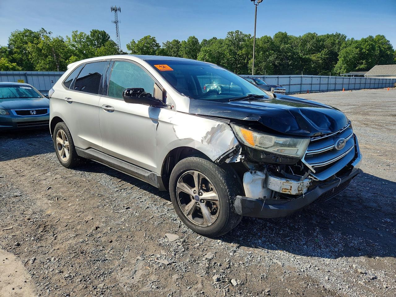 2015 Ford Edge Se Silver vin: 2FMTK3G89FBC01757