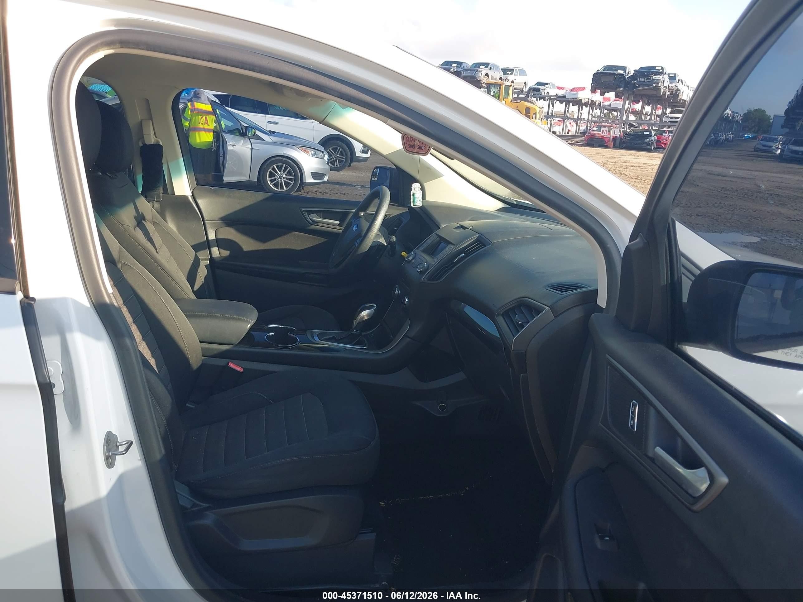 2015 Ford Edge Se White vin: 2FMTK3G89FBC37478