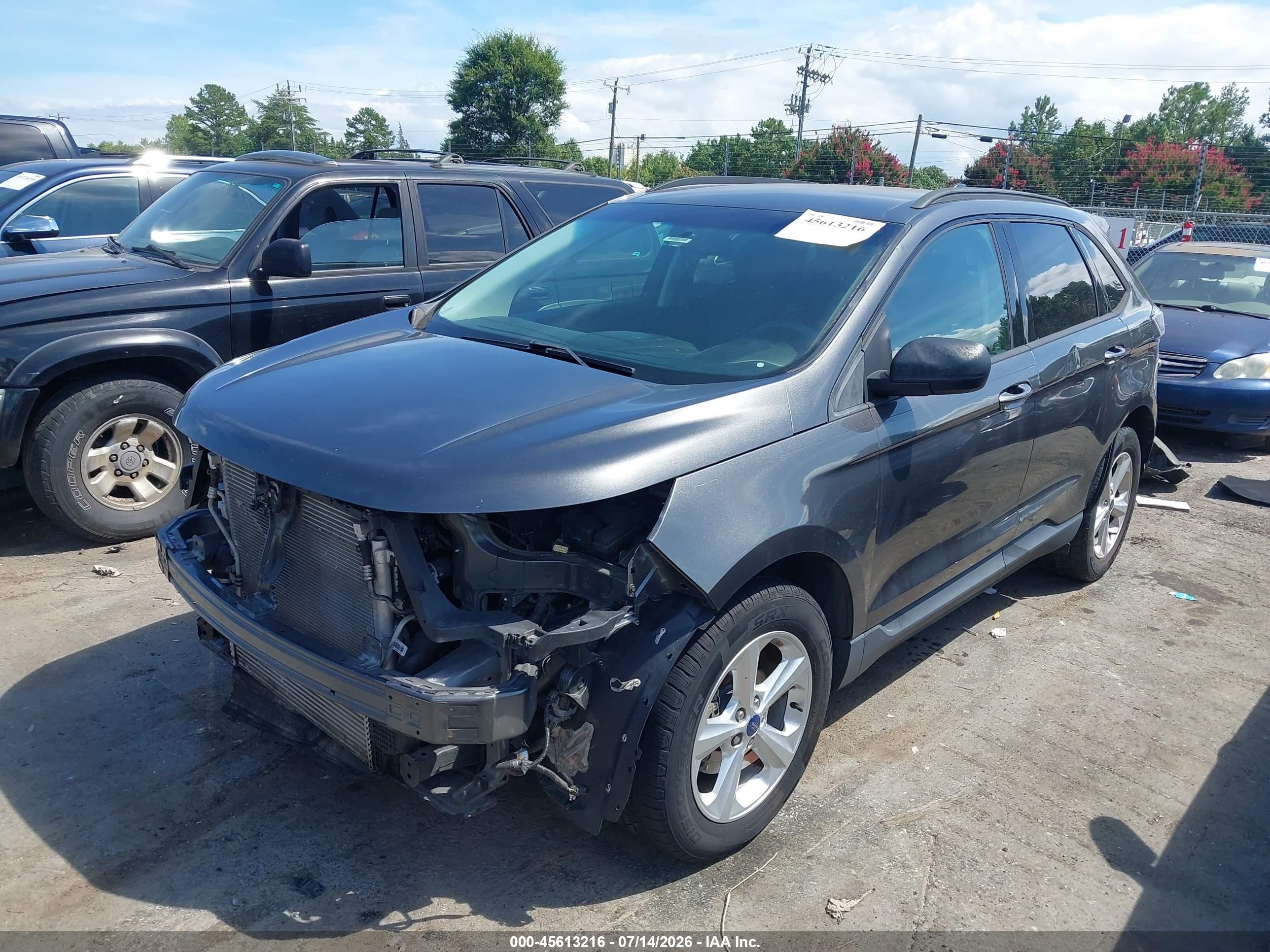 2015 Ford Edge Se Gray vin: 2FMTK3G90FBB60332
