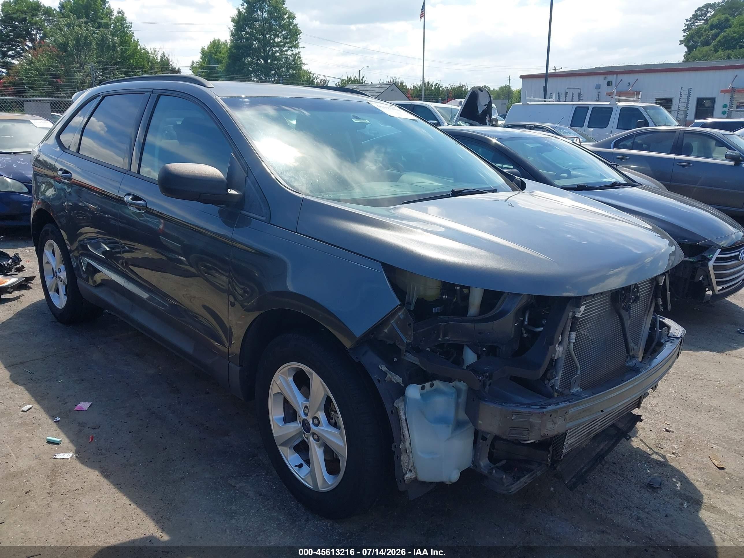 2015 Ford Edge Se Gray vin: 2FMTK3G90FBB60332