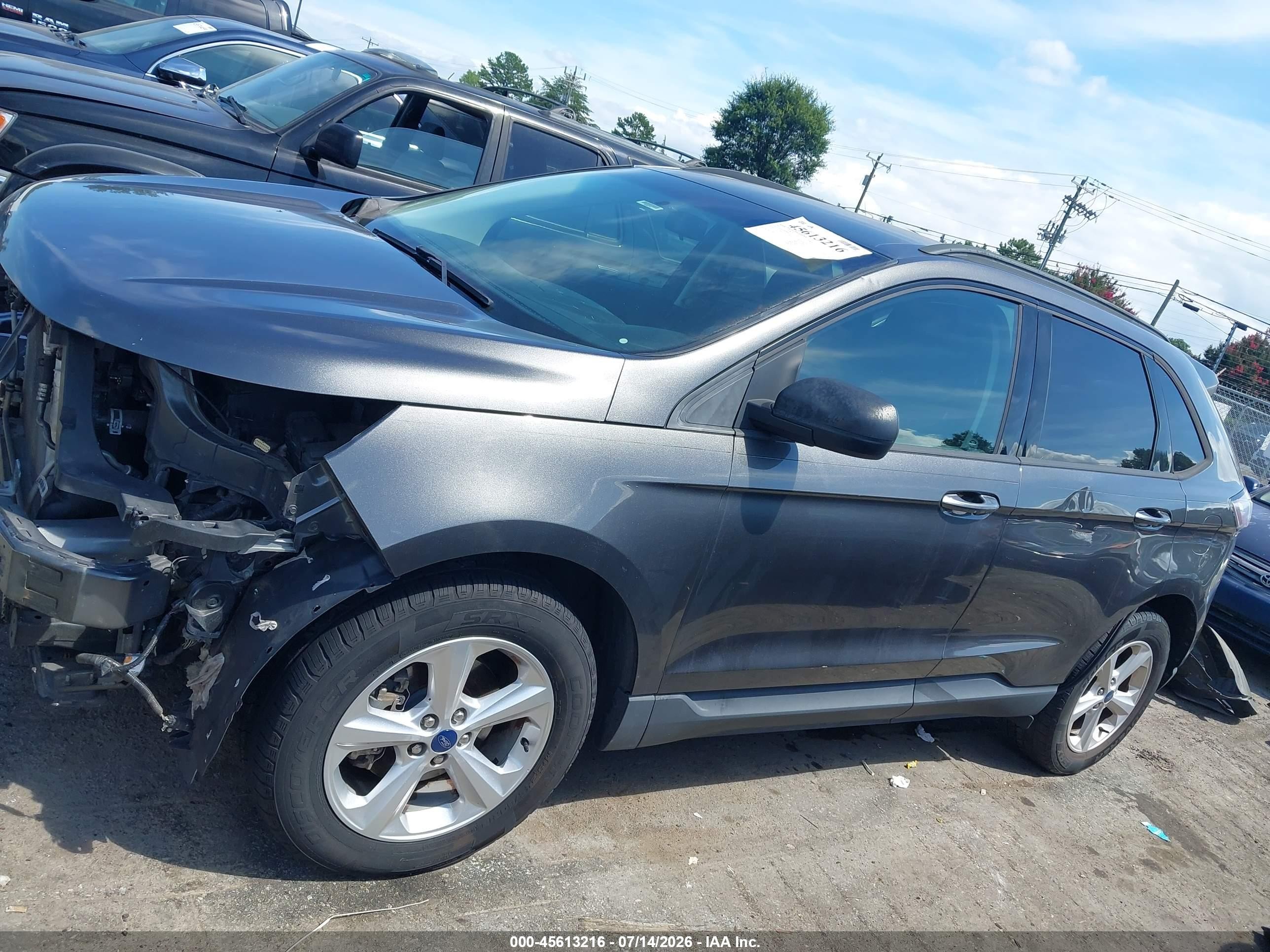 2015 Ford Edge Se Gray vin: 2FMTK3G90FBB60332