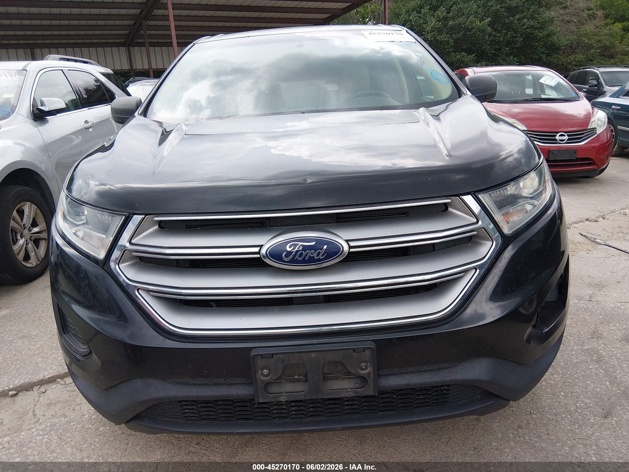 2015 Ford Edge Se Black vin: 2FMTK3G90FBC30007