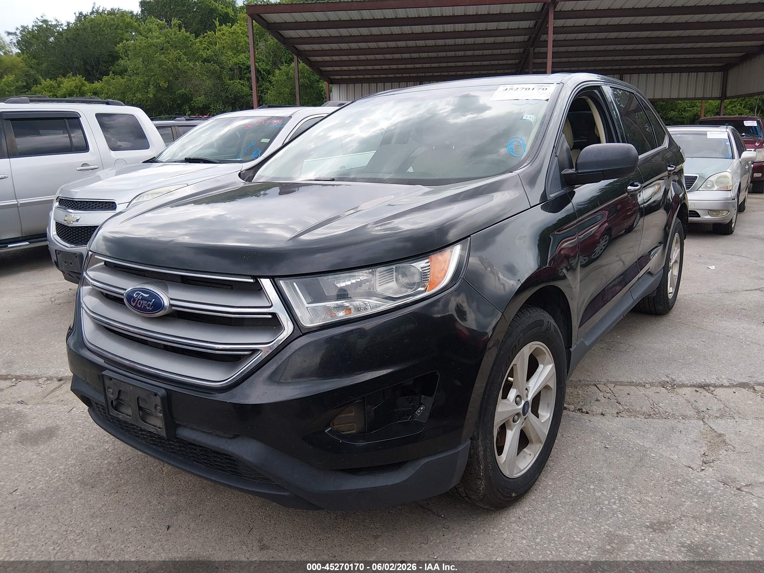 2015 Ford Edge Se Black vin: 2FMTK3G90FBC30007