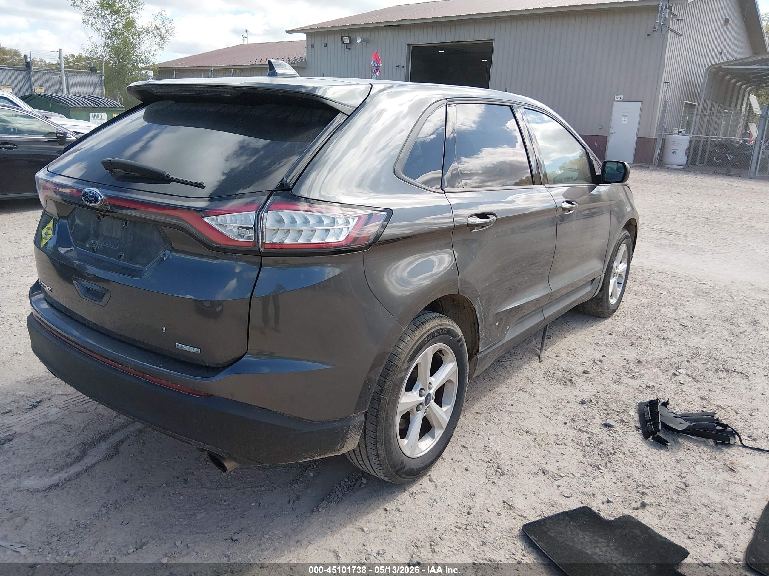 2015 Ford Edge Se Gray vin: 2FMTK3G93FBB43511