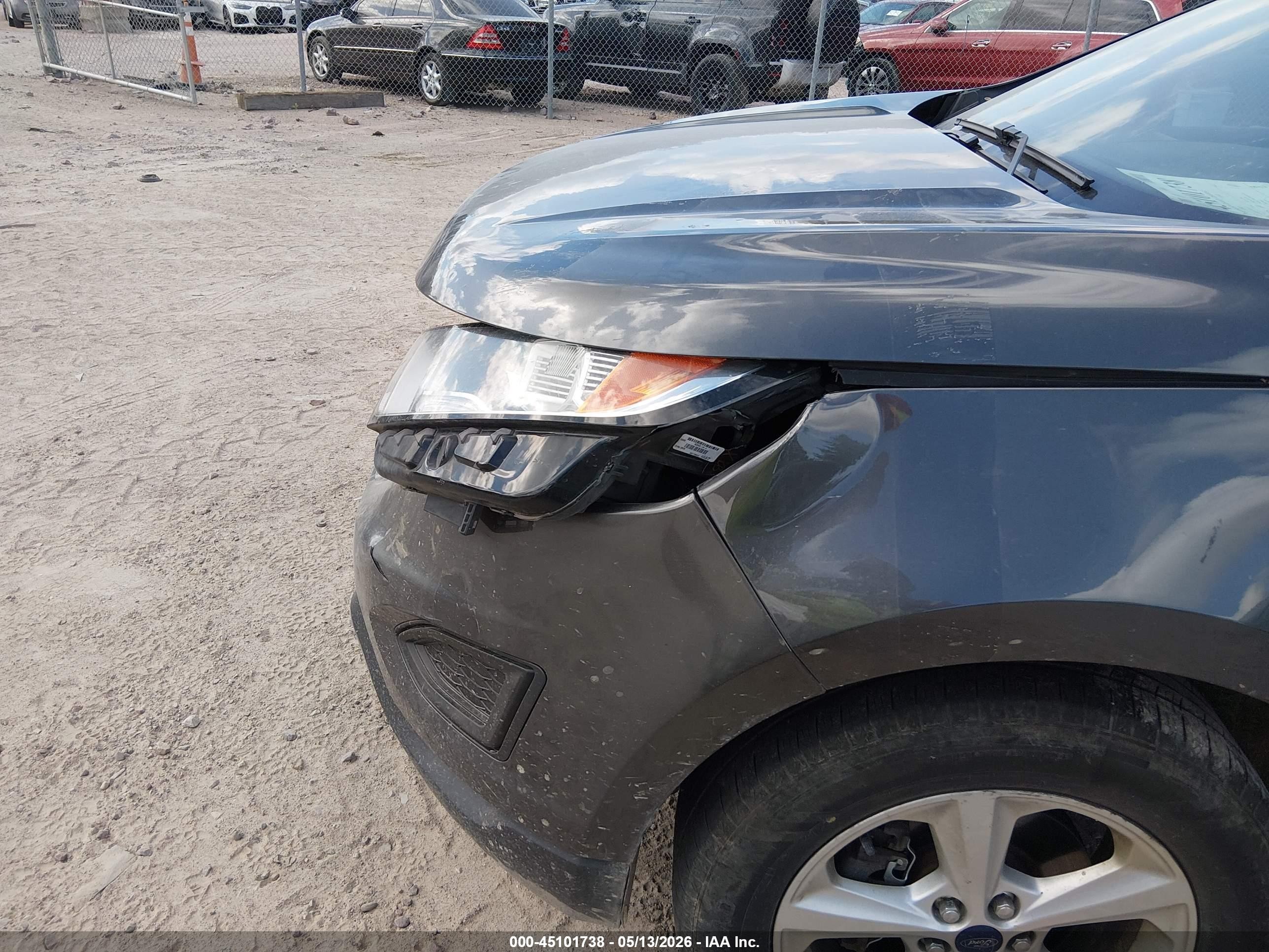 2015 Ford Edge Se Gray vin: 2FMTK3G93FBB43511