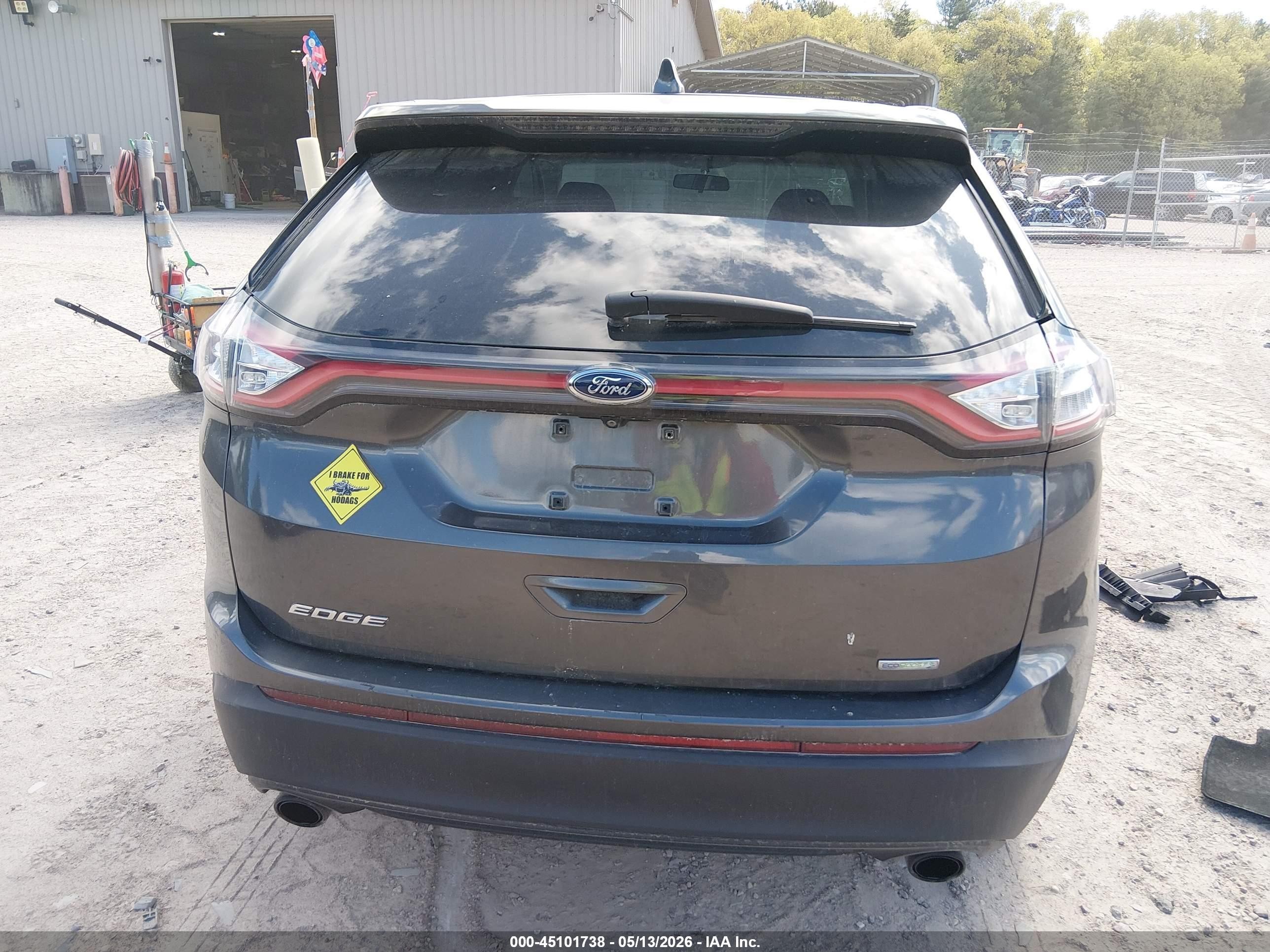 2015 Ford Edge Se Gray vin: 2FMTK3G93FBB43511
